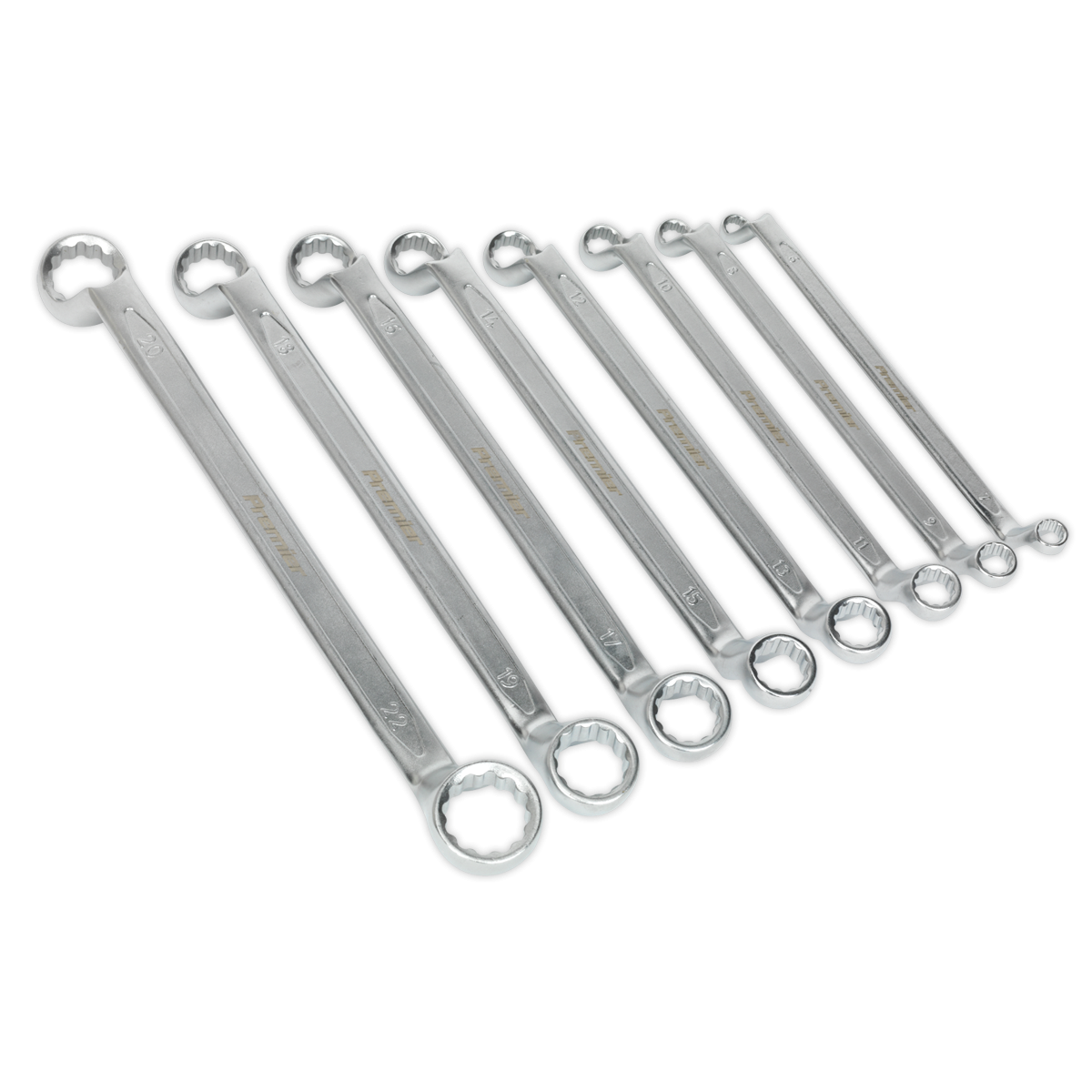 Offset Double End Ring Spanner Set 8pc Metric AK6327