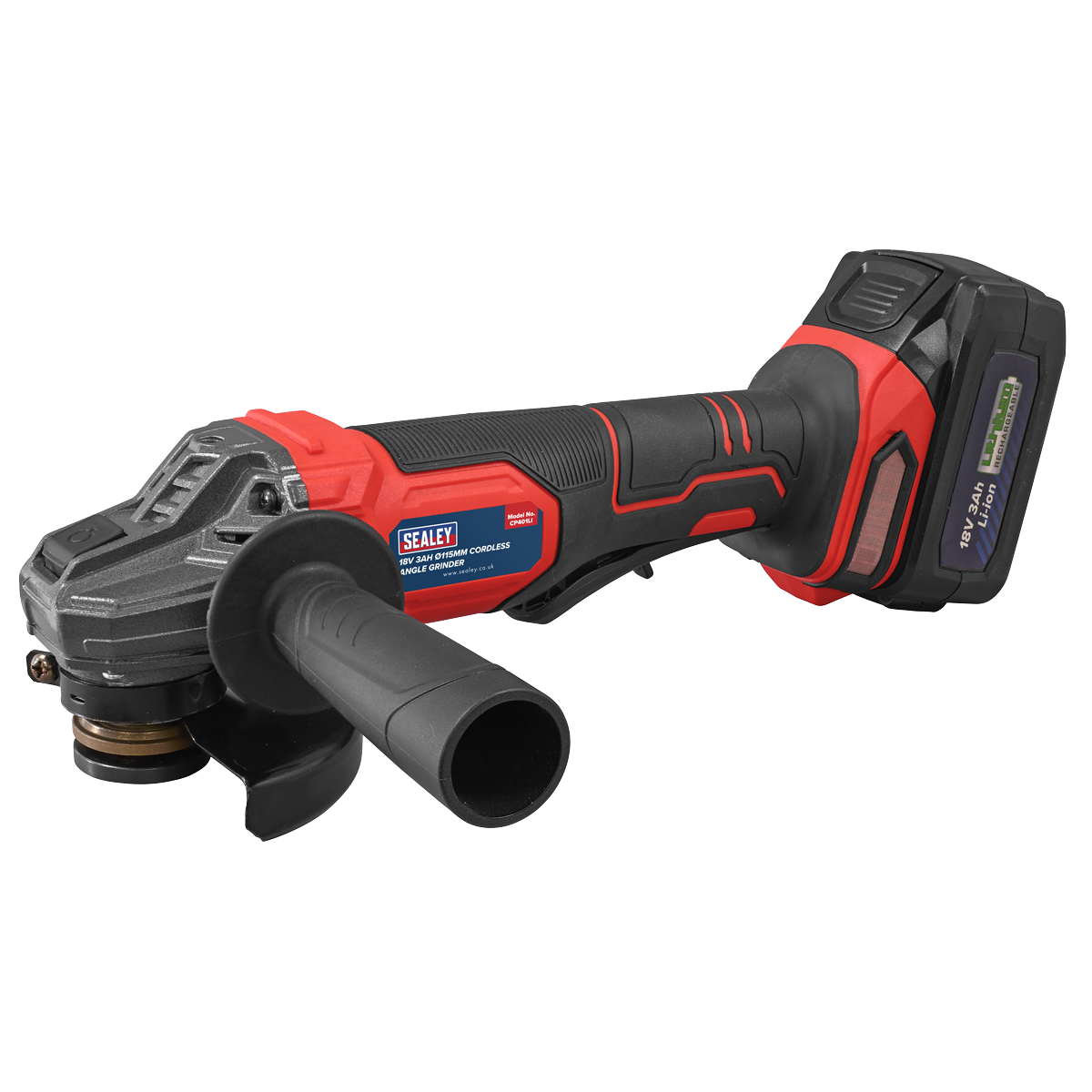 Cordless Angle Grinder - Red Ø115mm 18V 3Ah CP401LI
