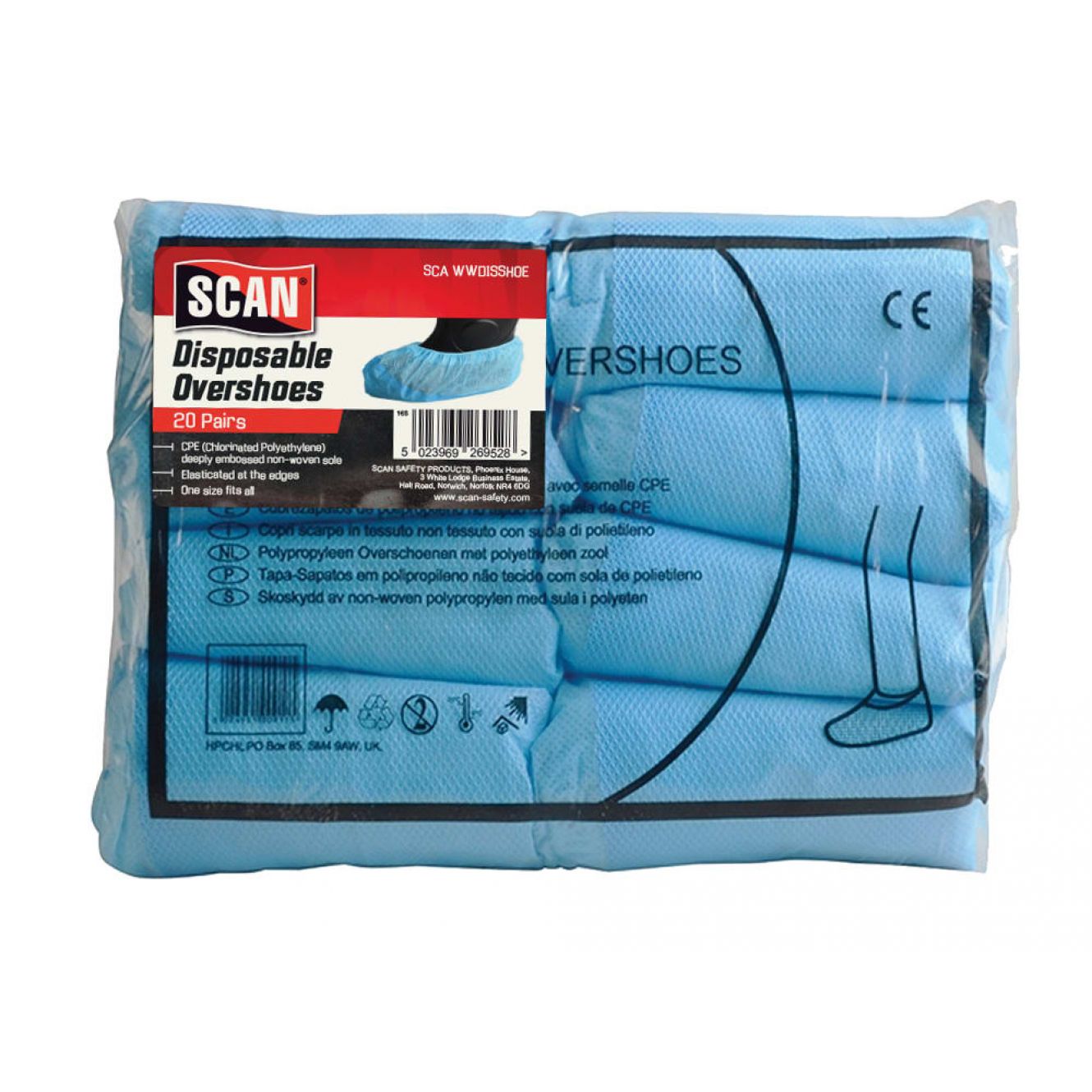 Disposable Overshoes (20 pairs) SCAWWDISSHOE