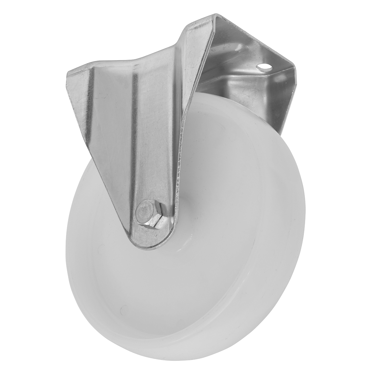 Heavy-Duty Nylon Fixed Plate Castor Wheel Ø100mm - Trade SCW4100FPEM