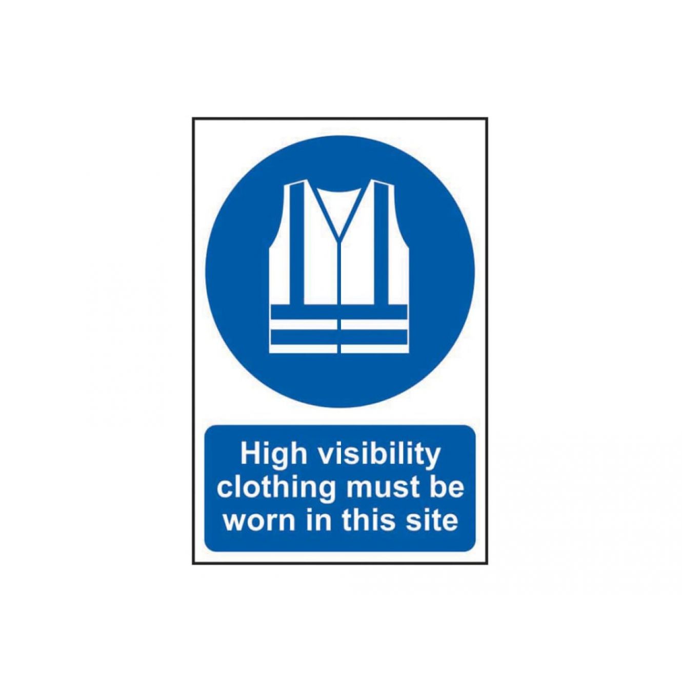 High Visibility Jackets Must Be Worn In This Site - PVC Sign 200 x 300mm SCA4007