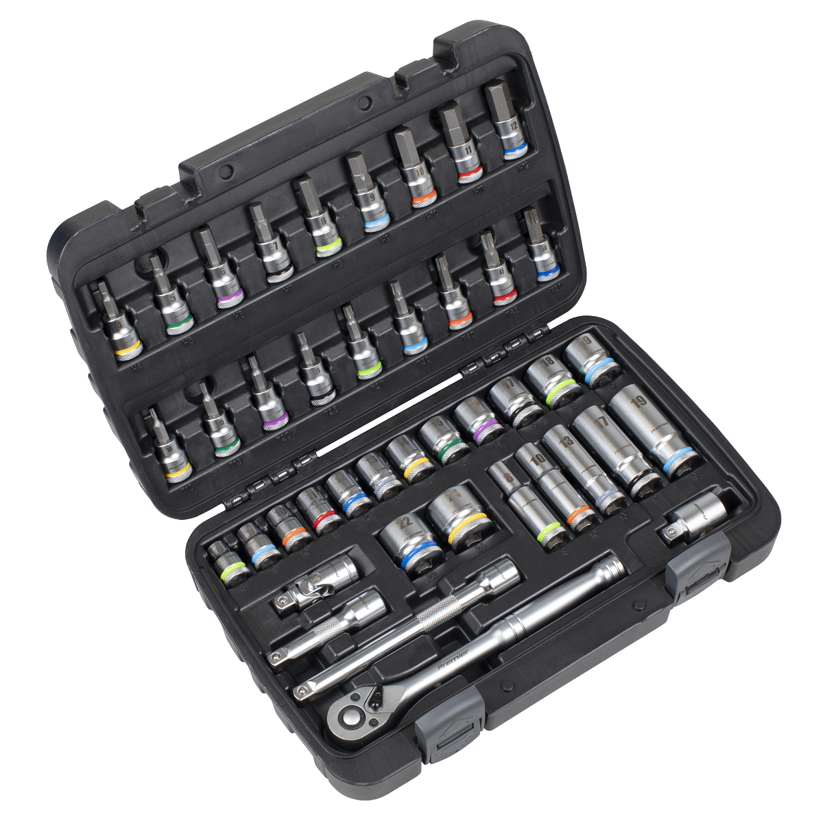 Socket & Socket Bit Set 3/8"Sq Drive 42pc AK7915