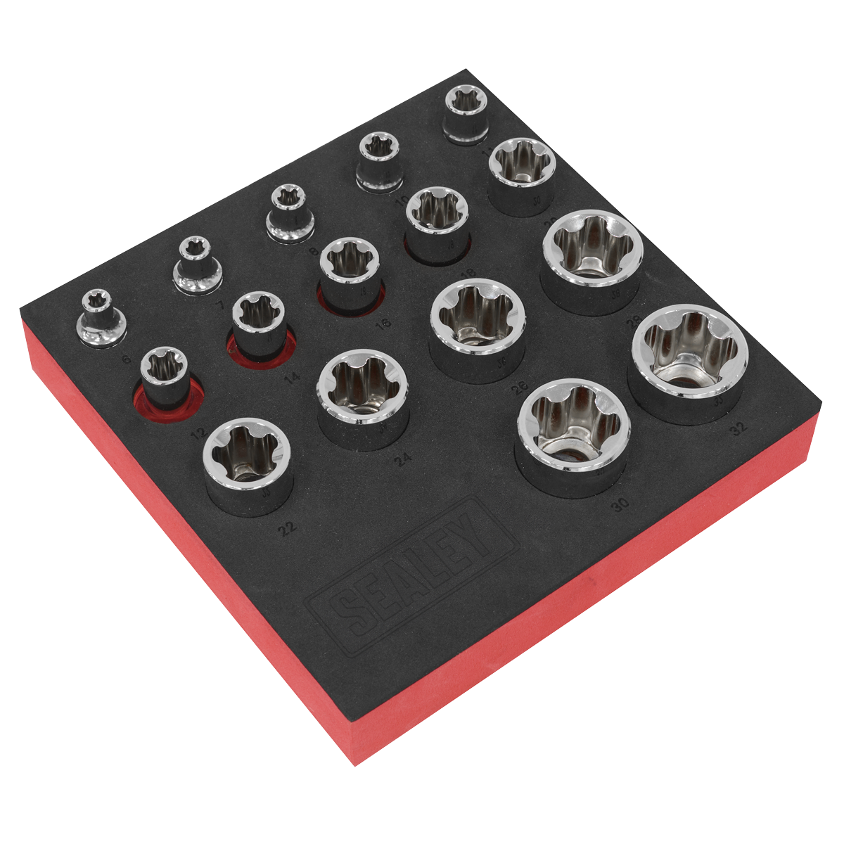 TRX-P* EPR Socket Set 1/4", 3/8" & 1/2"Sq Drive 16pc SX096