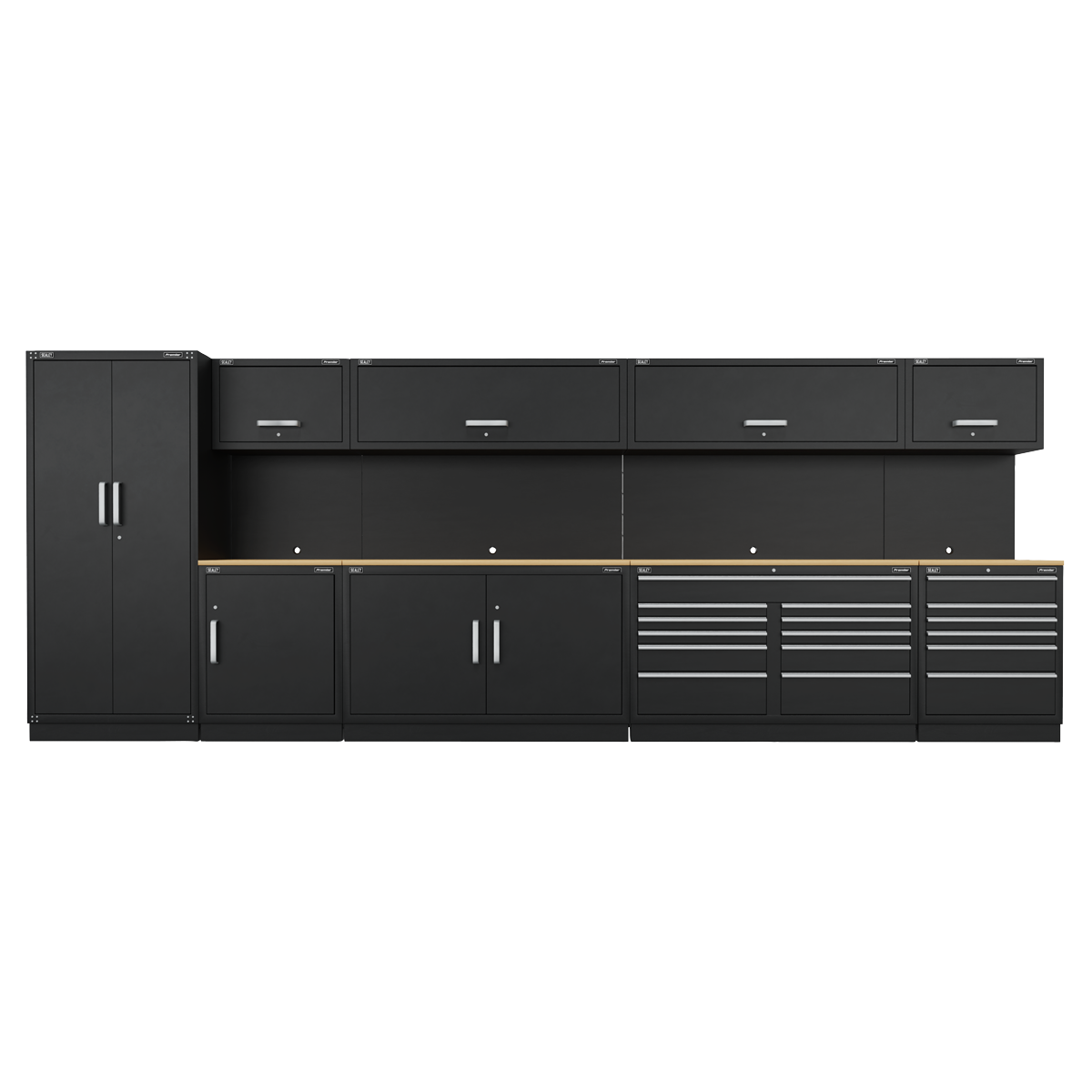 Premier 5.6m Storage System - Oak Worktop APMSOAK