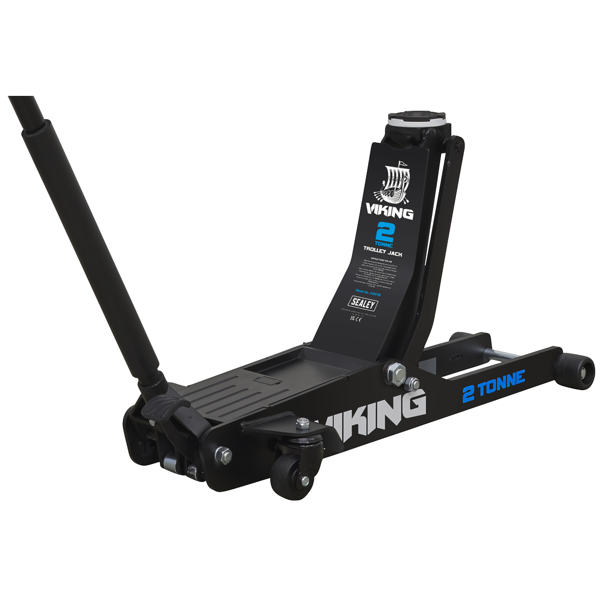 Viking Low Profile Long Reach Trolley Jack 2 Tonne with Rocket Lift 2100TB