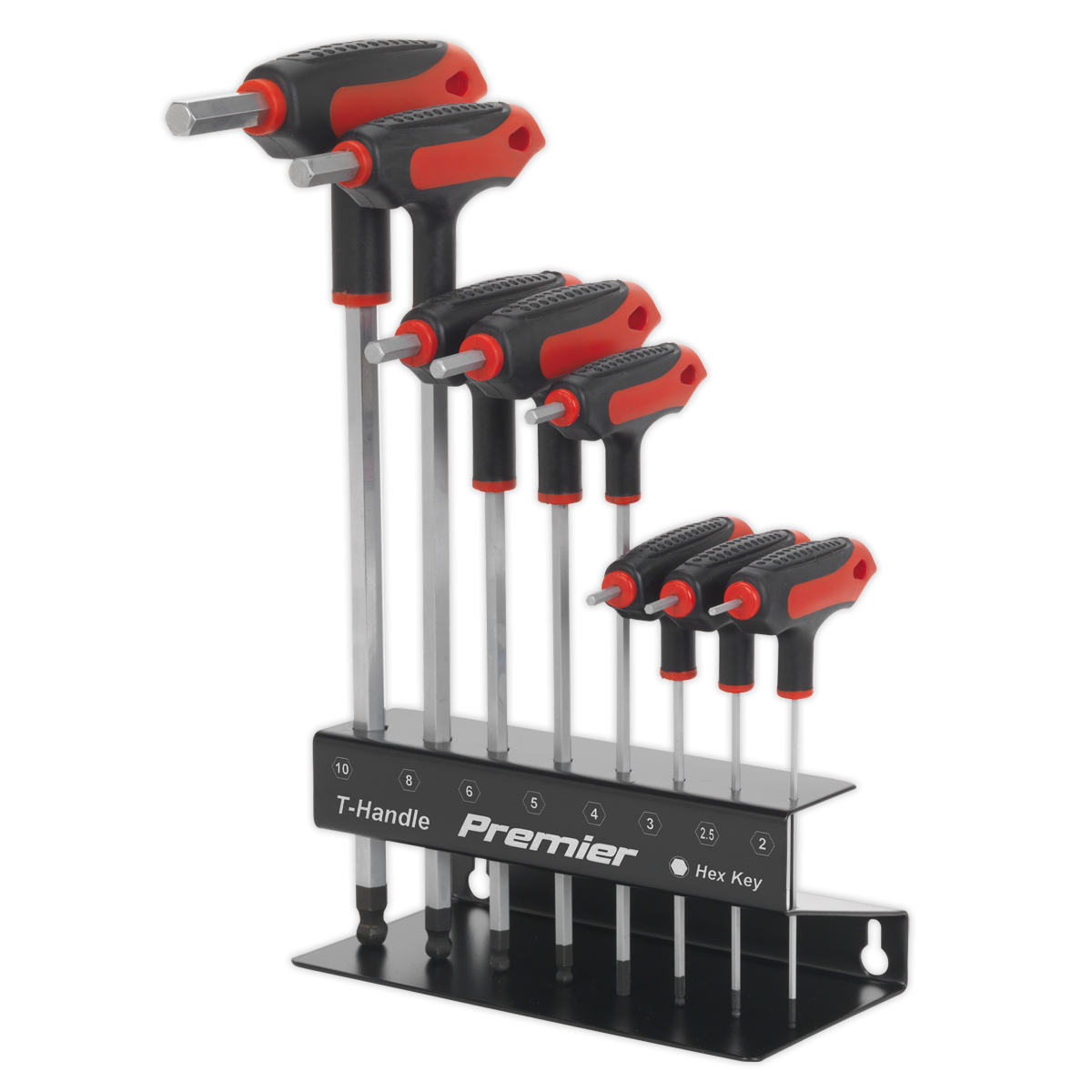 Ball-End Hex Key Set 8pc T-Handle Metric AK7195