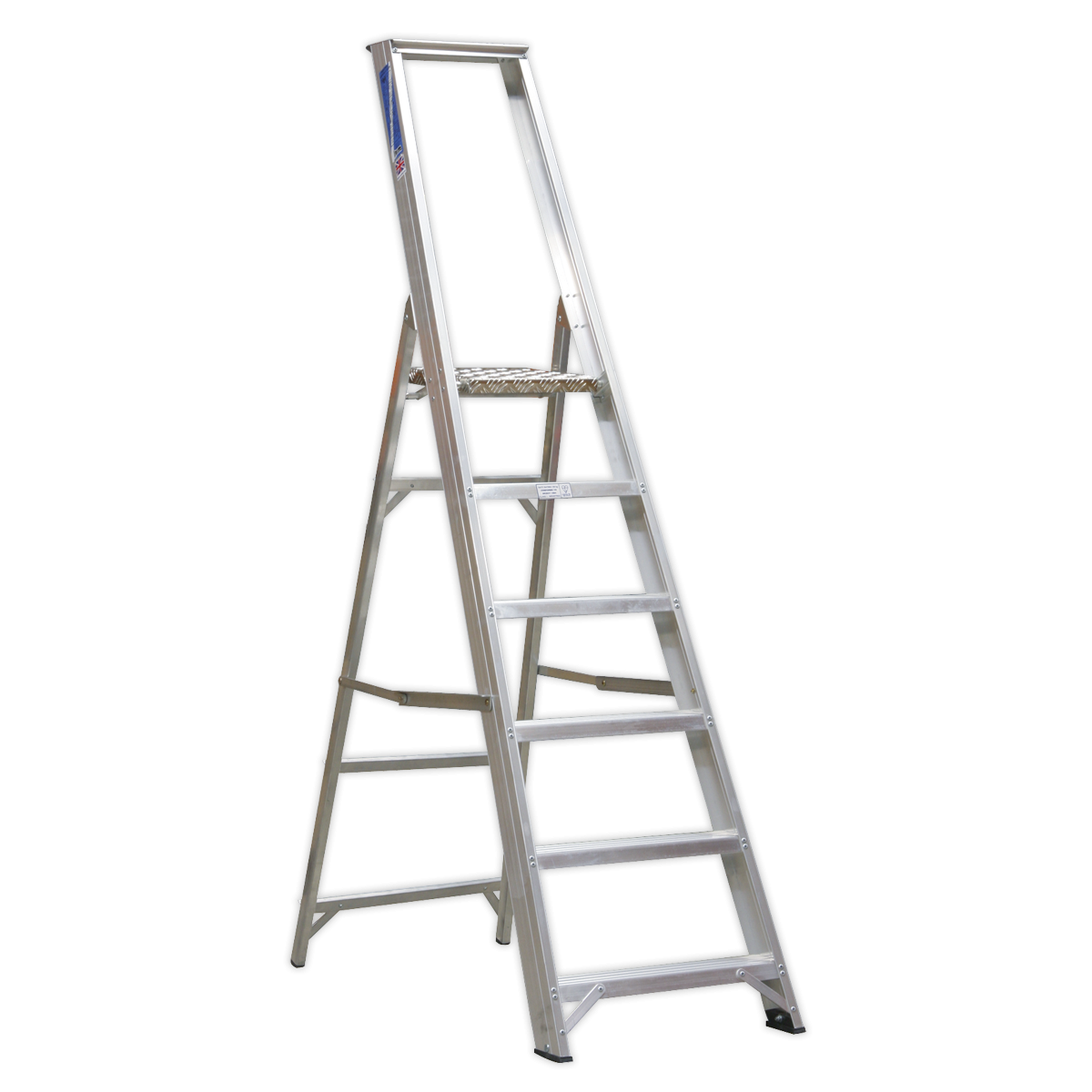 Aluminium Step Ladder 6-Tread Industrial BS 2037/1 AXL6