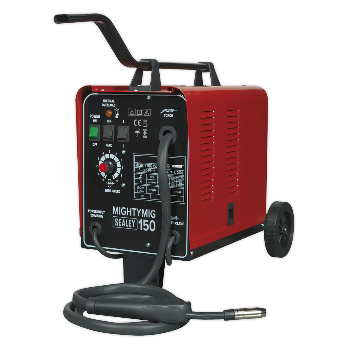Professional Gas/No-Gas MIG Welder 150A 230V MIGHTYMIG150
