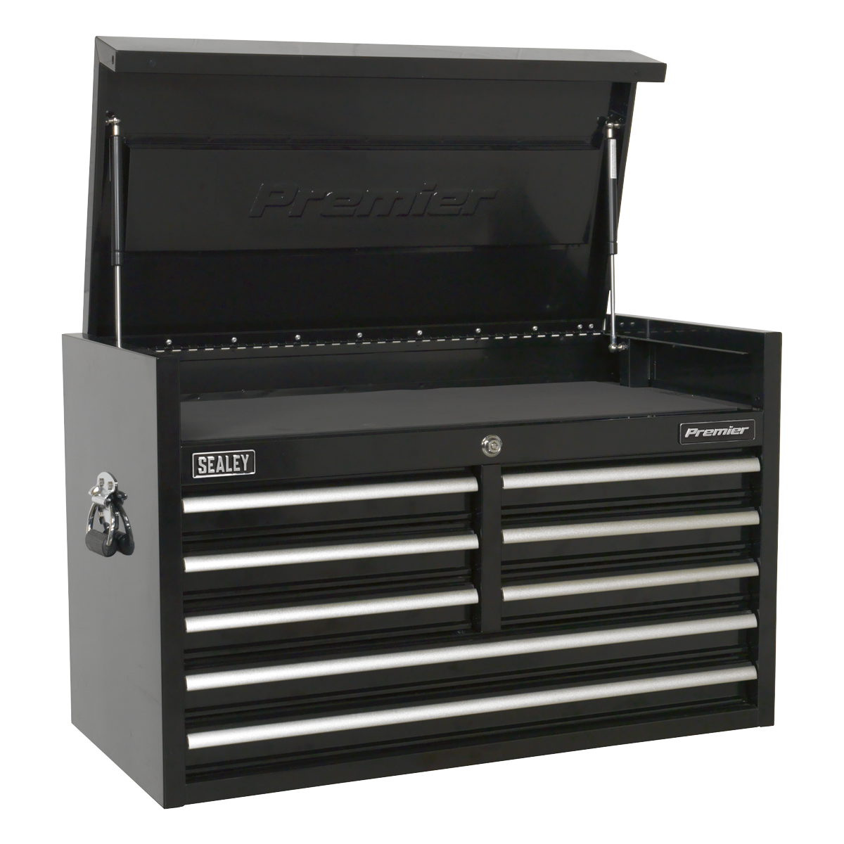 Topchest 8 Drawer 915mm Heavy-Duty Black PTB91508