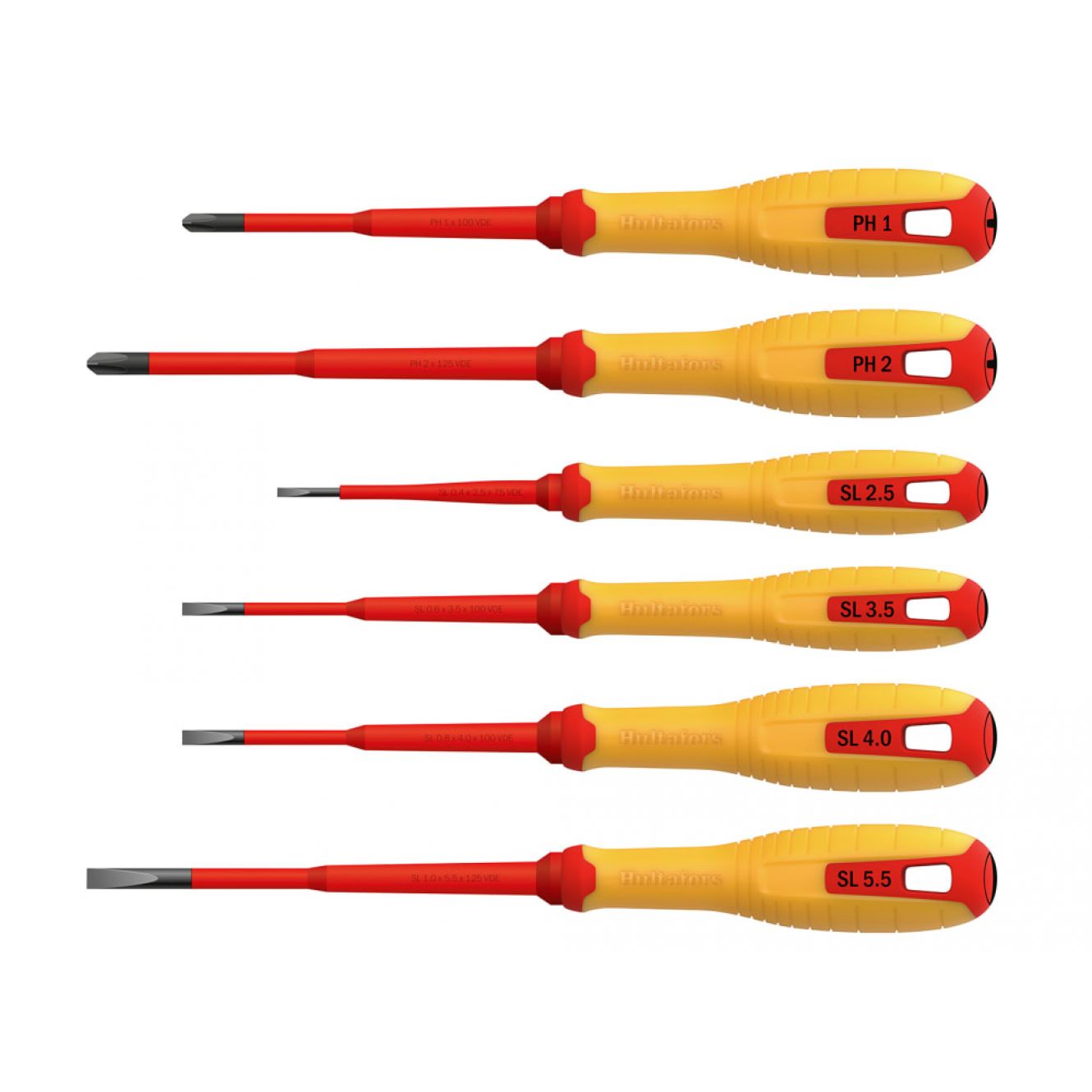 VDE Phillips & Slotted Screwdriver Set, 6 Piece HUL444455