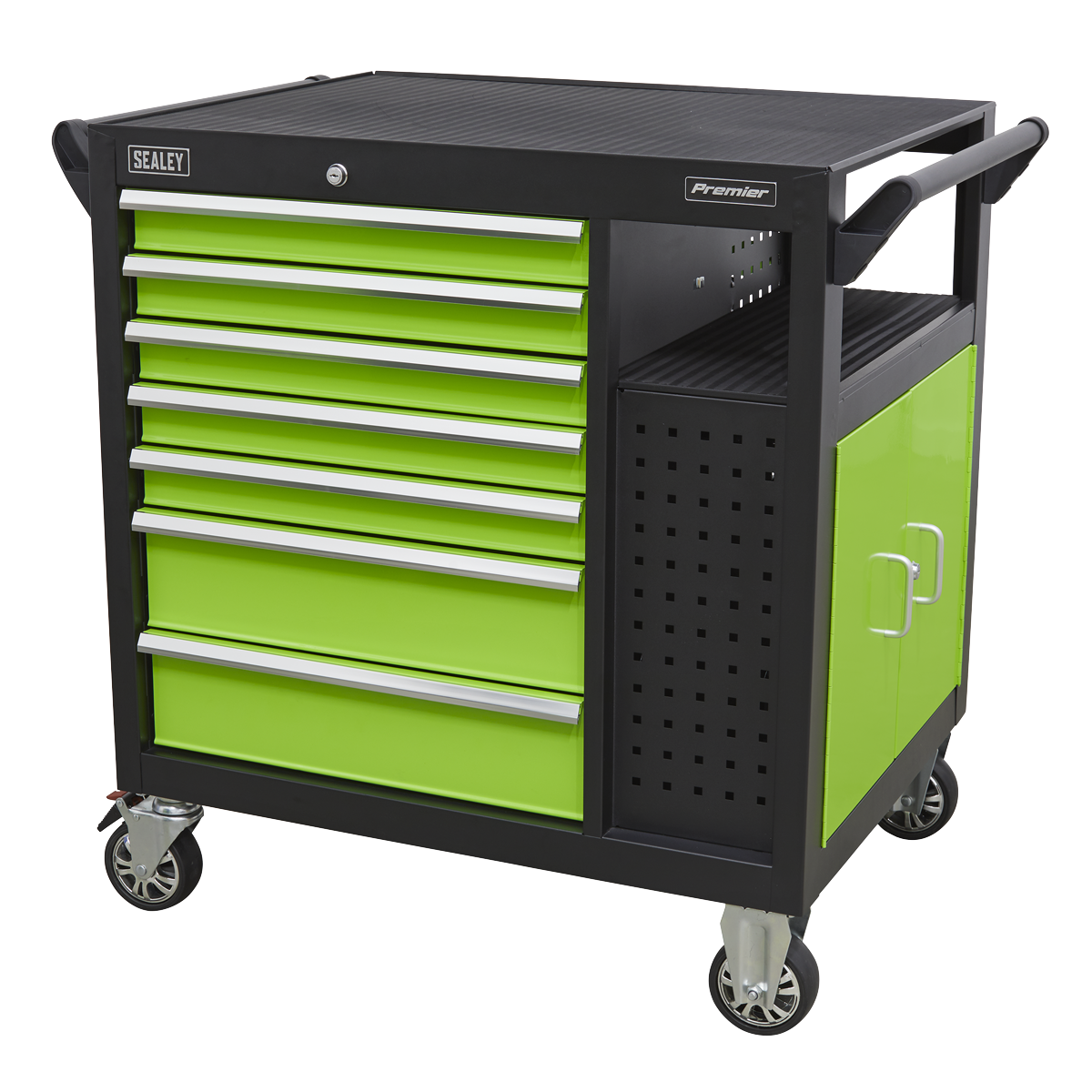 Mobile Workstation 7 Drawer & Cupboard 920mm AP36MWS