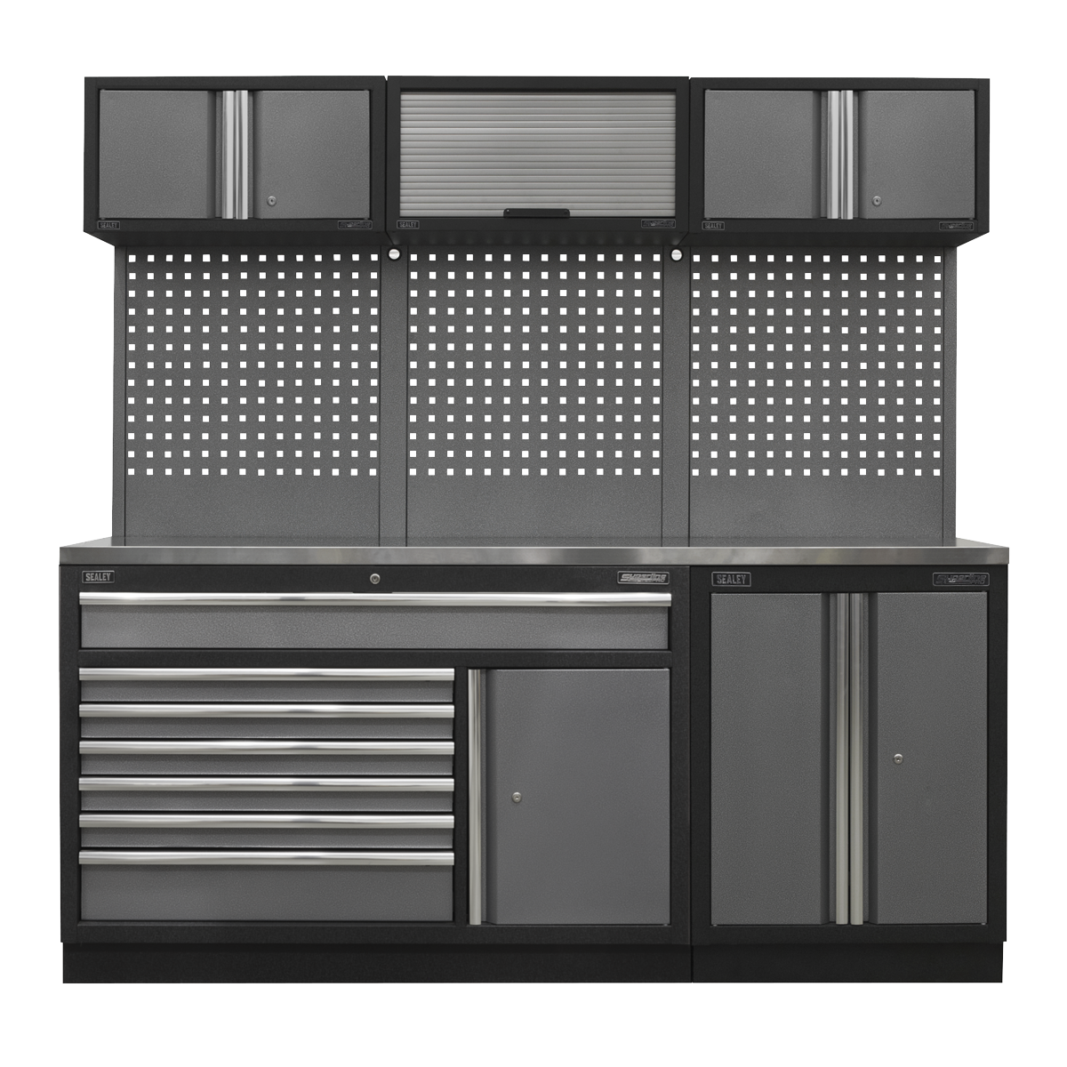 Superline PRO® 2.04m Storage System - Stainless Steel Worktop APMSSTACK11SS