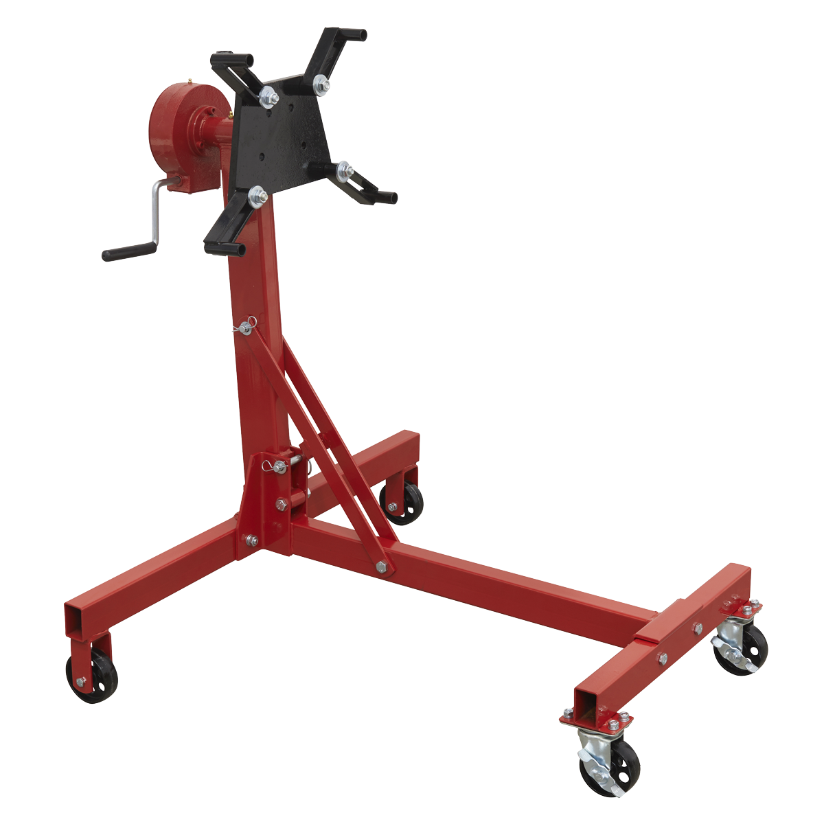 Folding 360º Rotating Engine Stand with Geared Handle Drive, 450kg Capacity ES480D