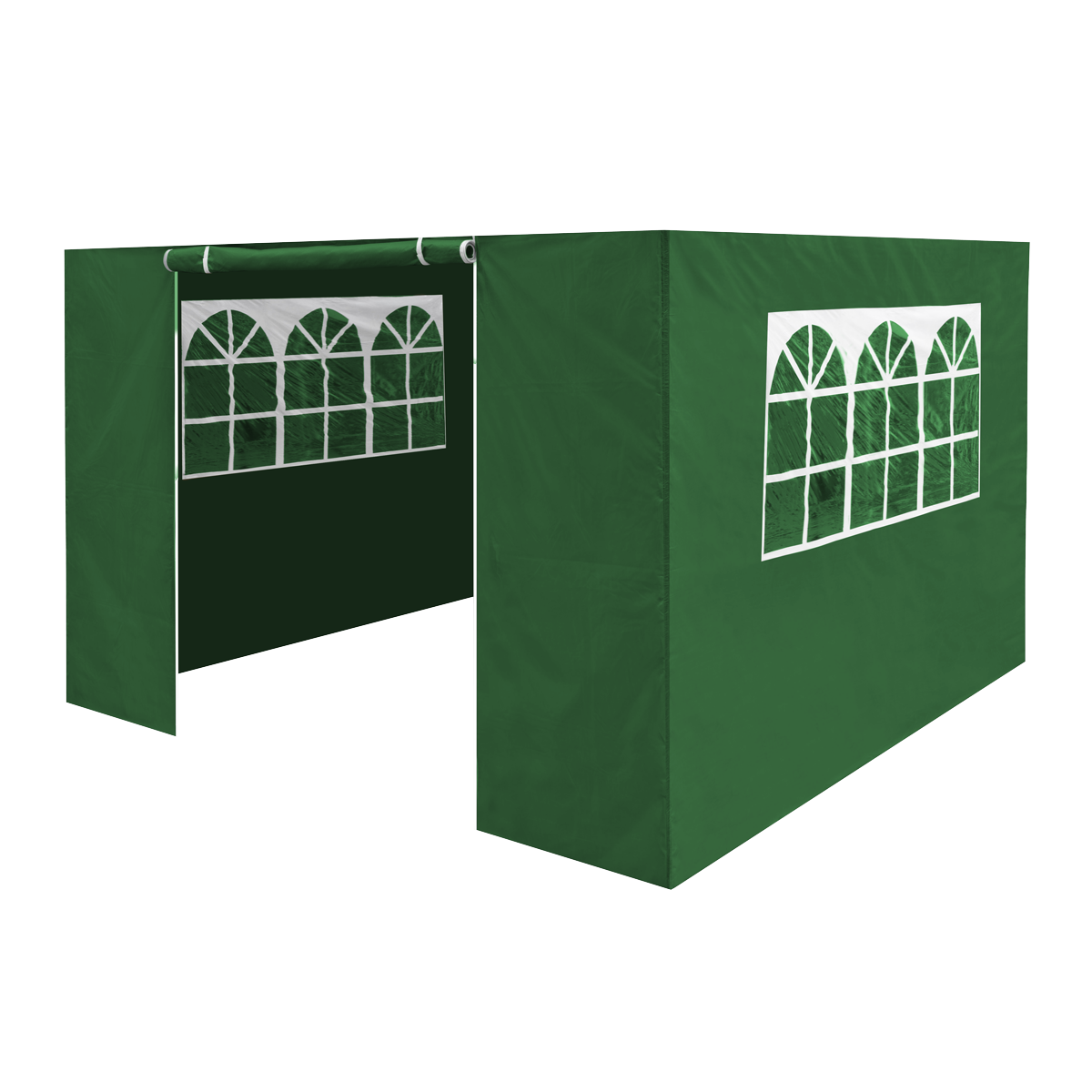 Dellonda Premium Side Walls/Doors/Windows for Gazebo/Marquee, Fits 2 x 2m Models - Dark Green DG144
