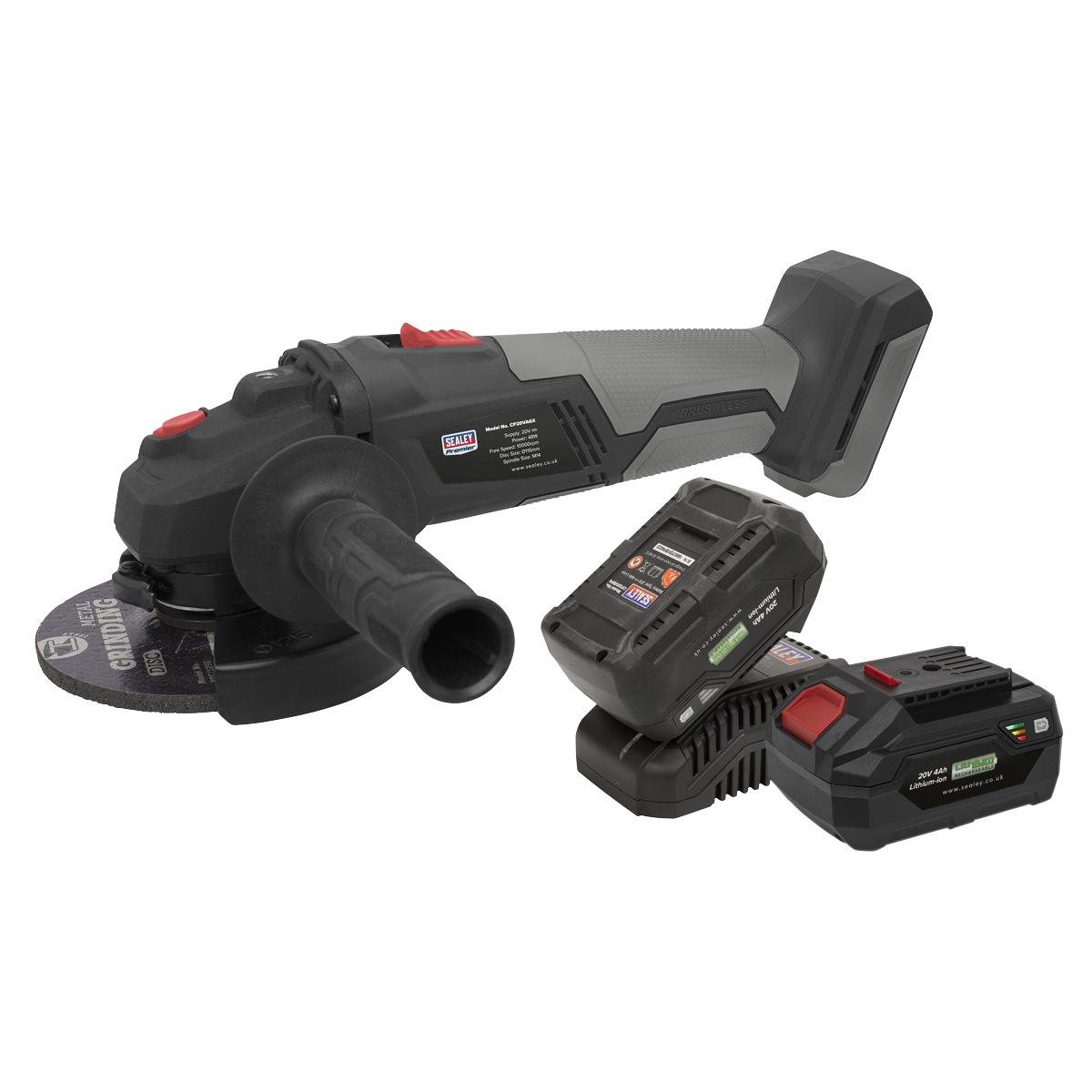 Brushless Angle Grinder Kit 20V SV20 Series - 2 Batteries CP20VAGXKIT