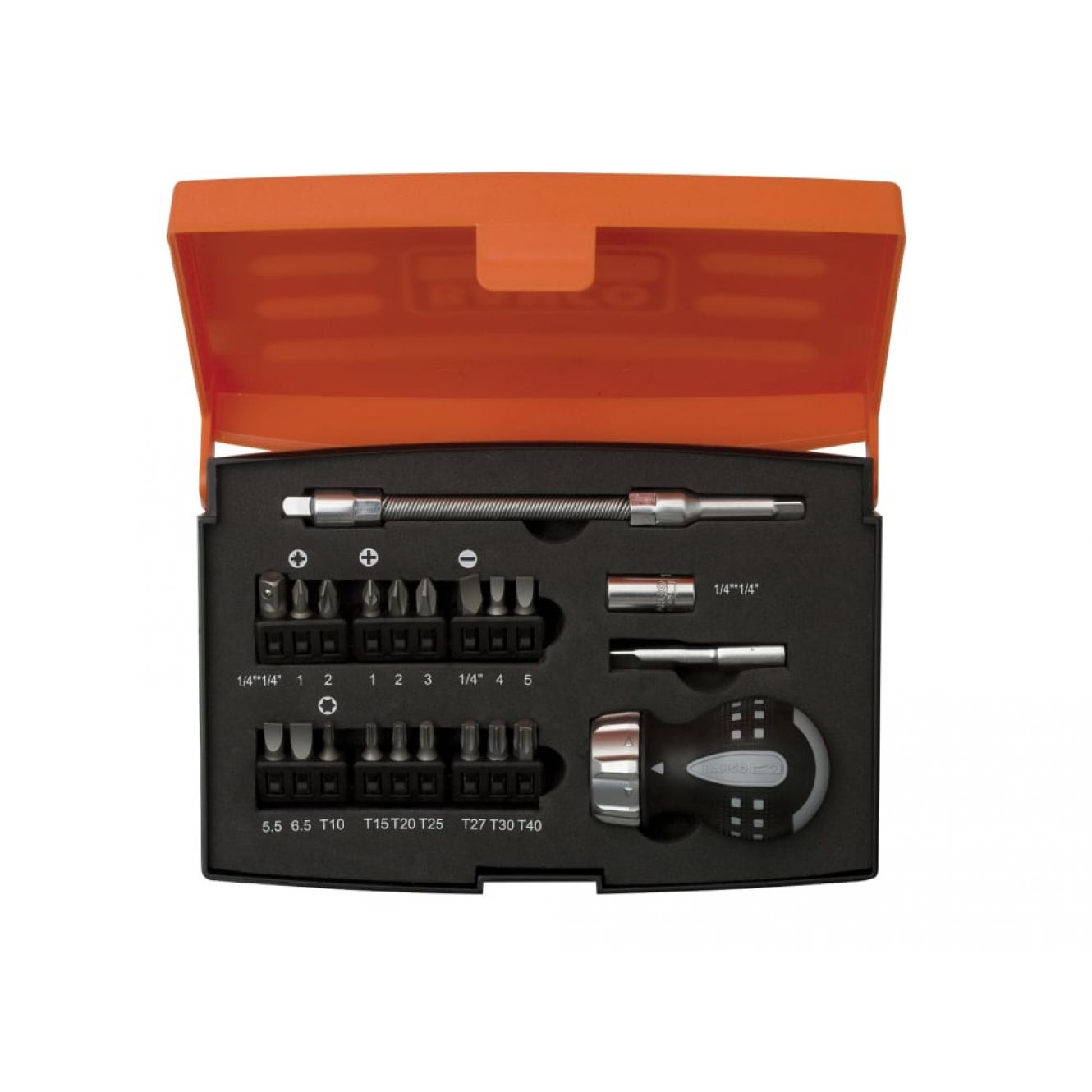808050S-22 Stubby Ratchet Screwdriver Set, 22 Piece BAH808050S22