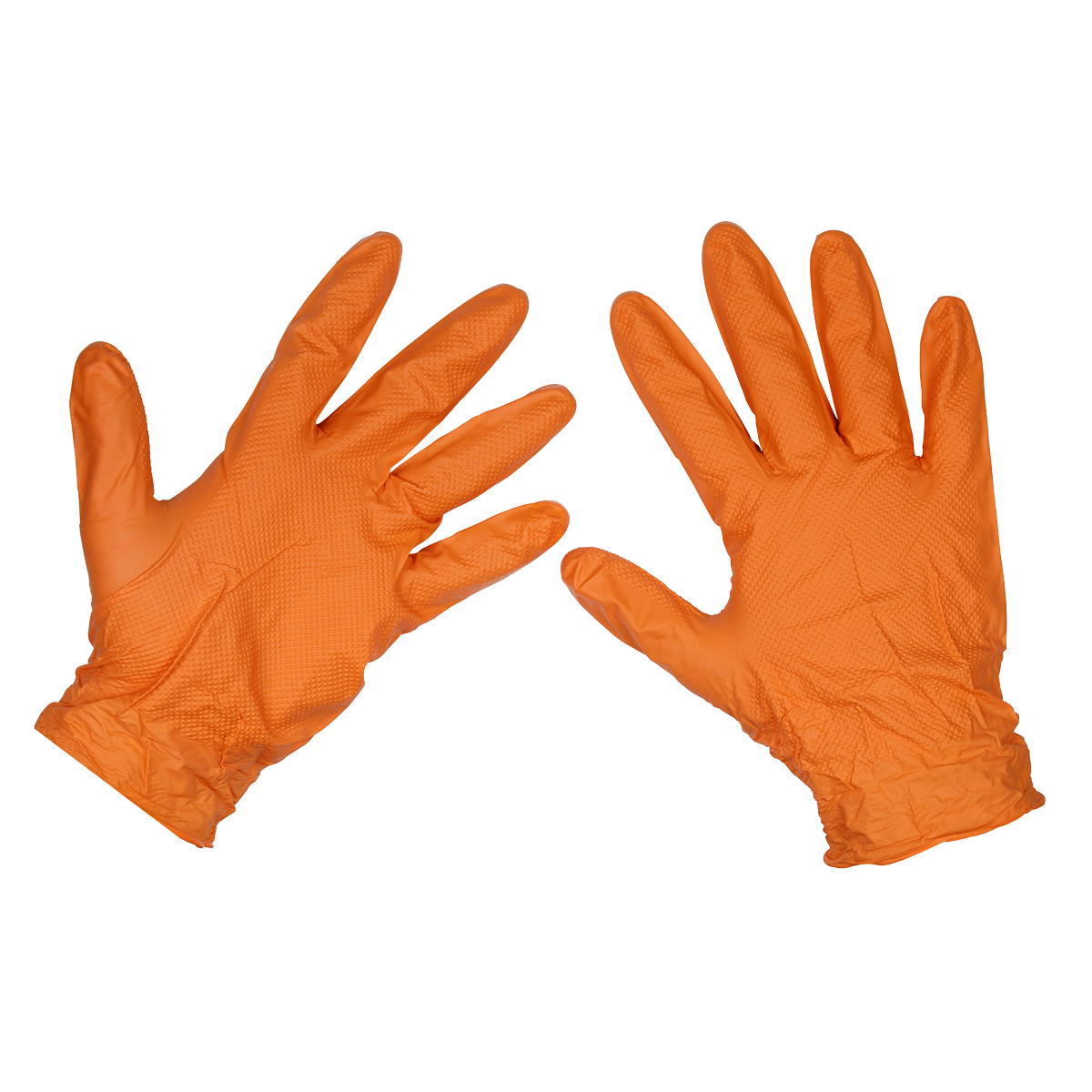 Orange Diamond Grip Extra-Thick Nitrile Powder-Free Gloves X-Large - Pack of 50 SSP56XL
