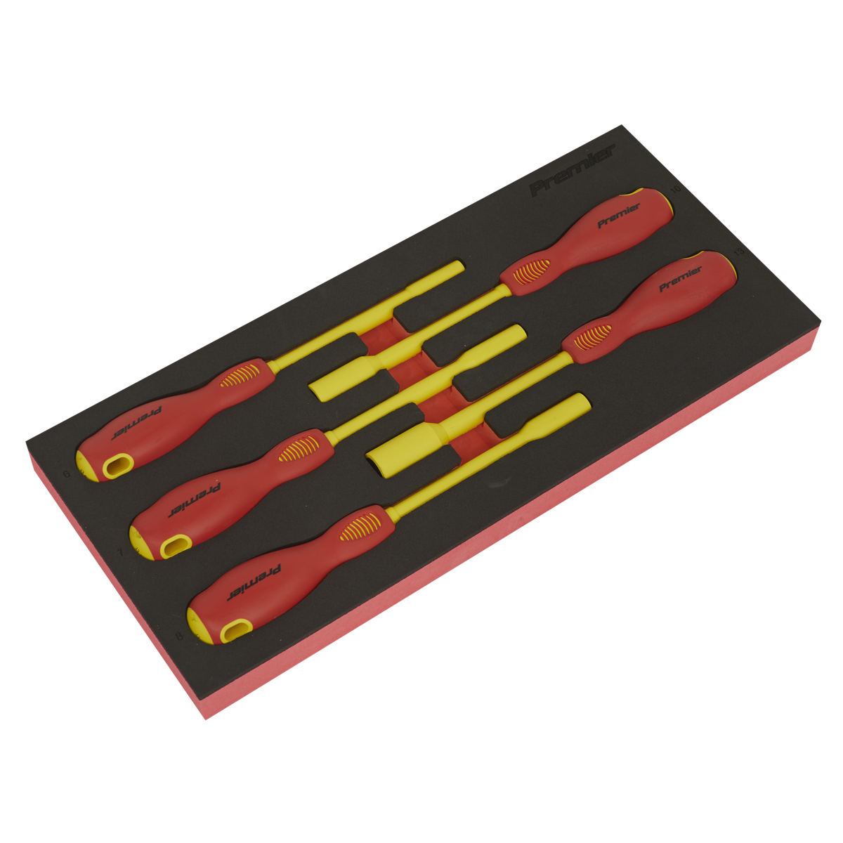 Insulated Nut Driver Set 5pc with Tool Tray - VDE Approved TBTE08