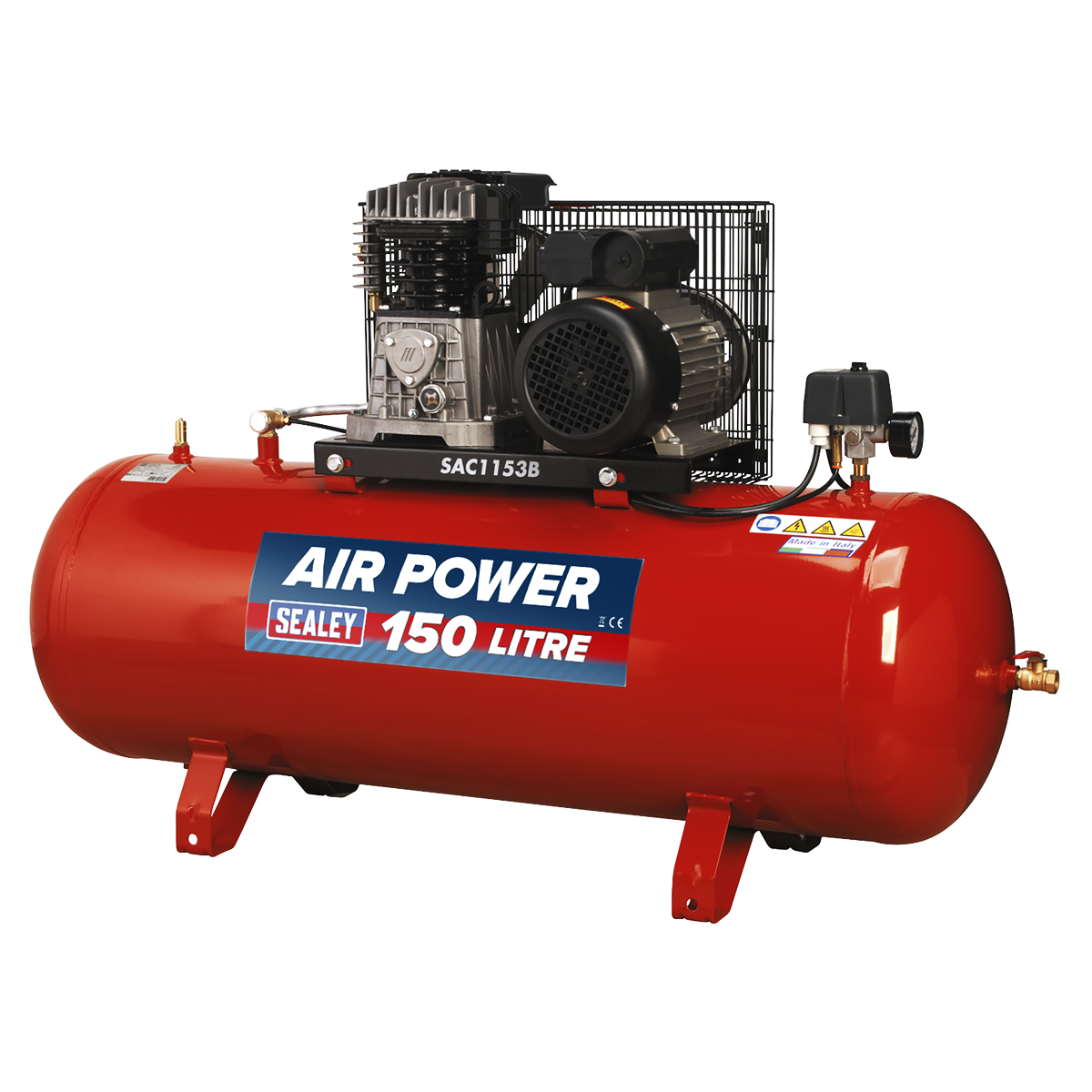 Air Compressor 150L Belt Drive 3hp with Cast Cylinders SAC1153B
