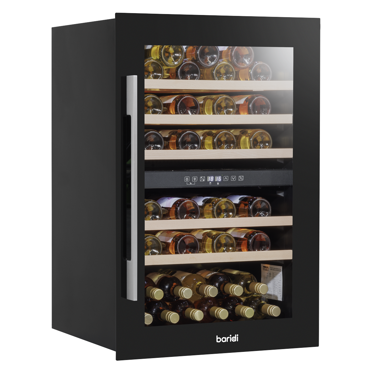 Baridi 57 Bottle Dual Zone Wine Fridge & Cooler 60cm DH118