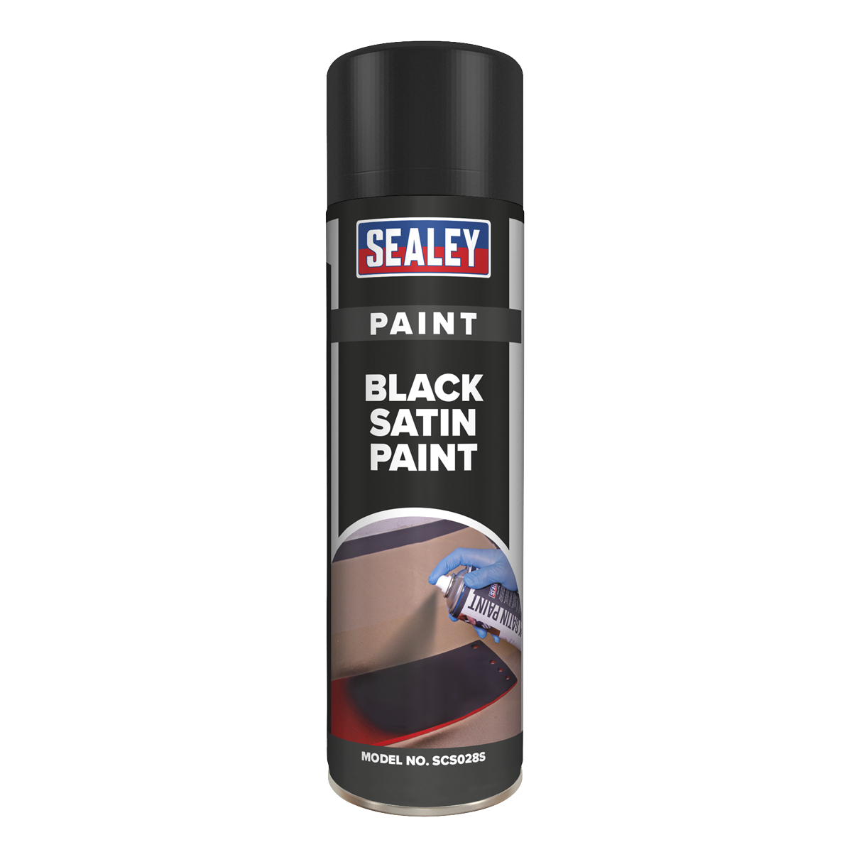 Black Satin Paint 500ml SCS028S