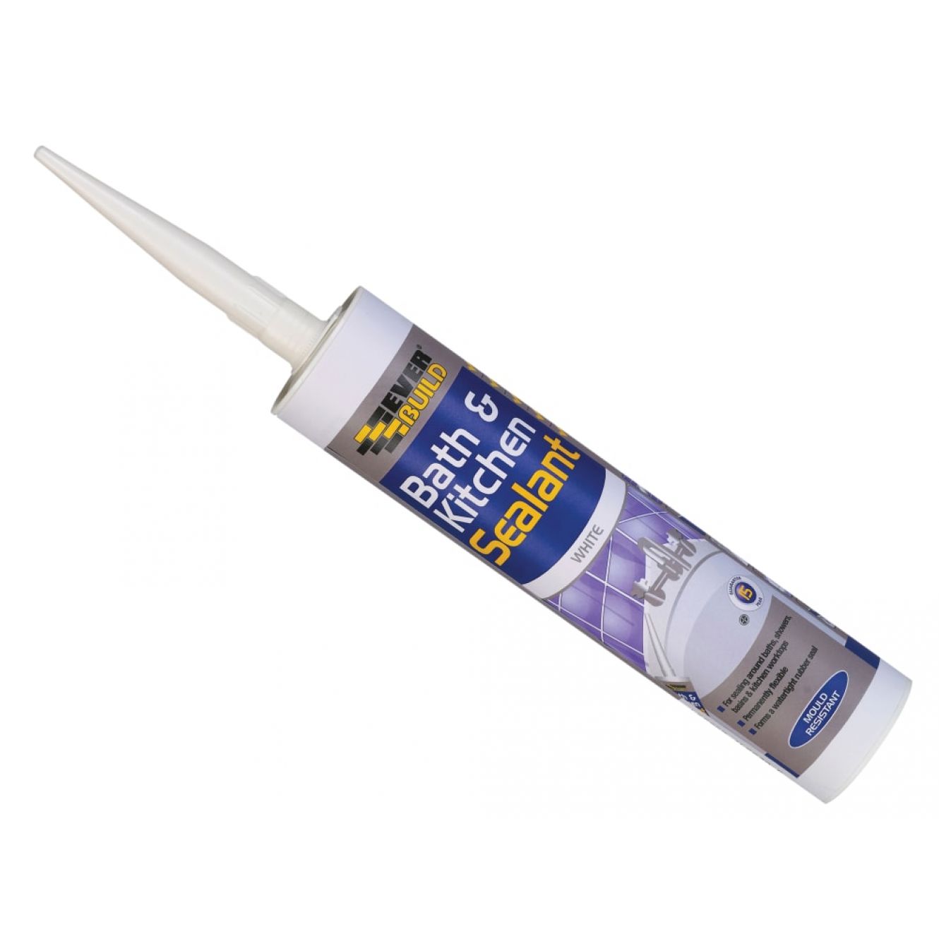 Bath & Kitchen Sealant White 290ml EVBBATHWH