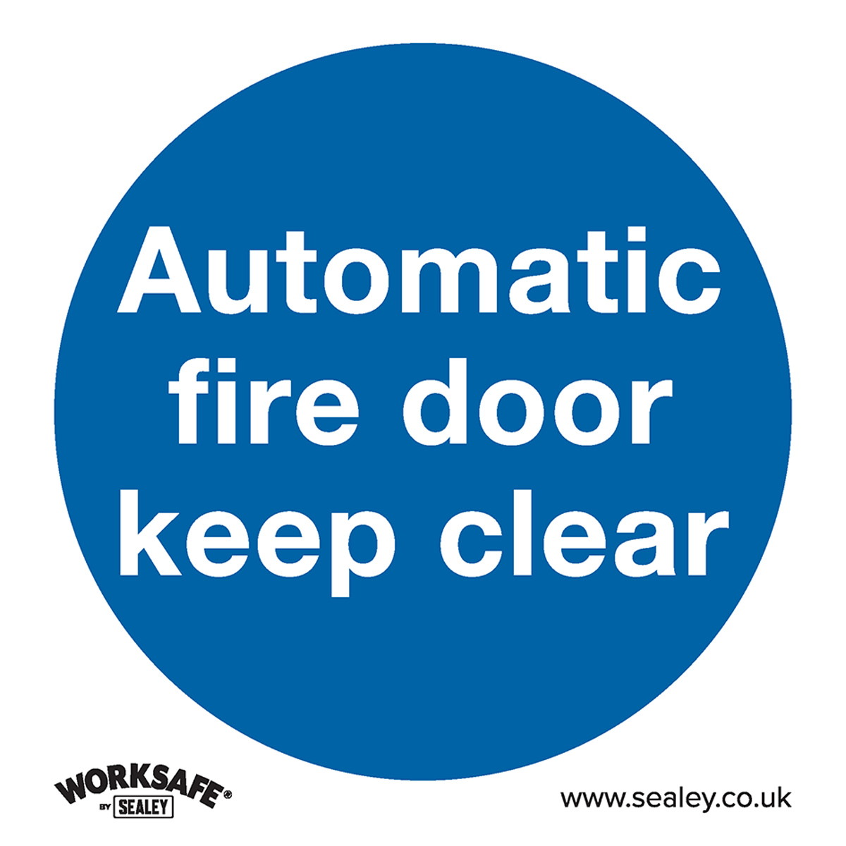 Mandatory Safety Sign - Automatic Fire Door Keep Clear - Self-Adhesive Vinyl SS3V1