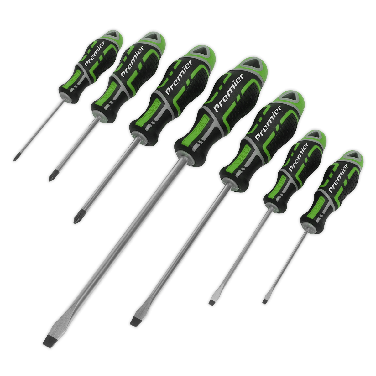 Screwdriver Set 7pc GripMAX® - Hi-Vis Green AK4325HV