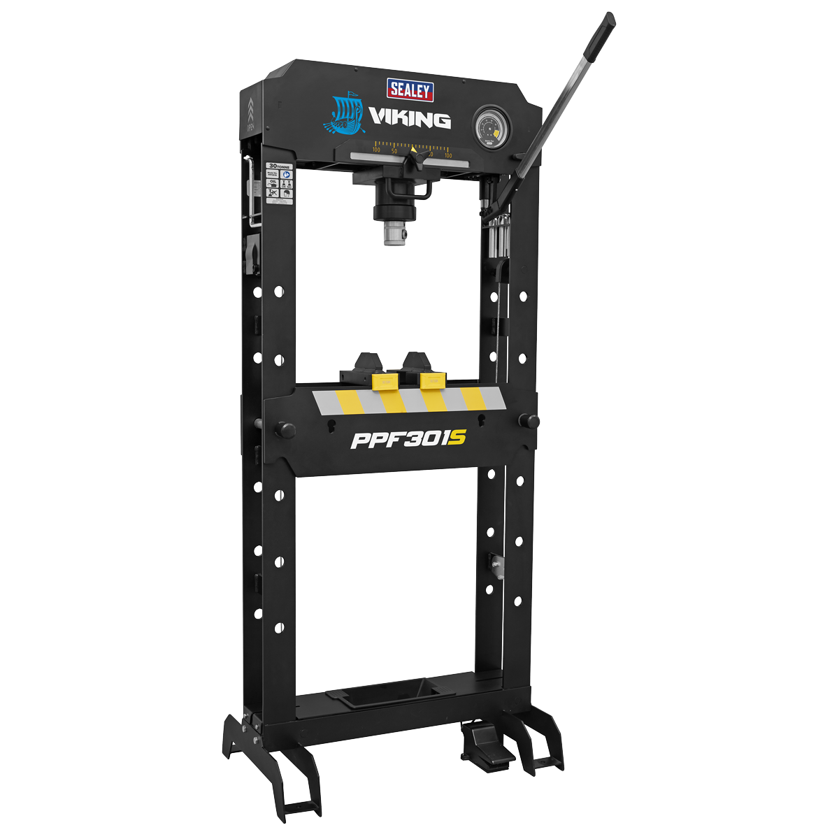 Viking Air/Hydraulic Press 30tonne Floor Type with Sliding Ram and Foot Pedal PPF301S