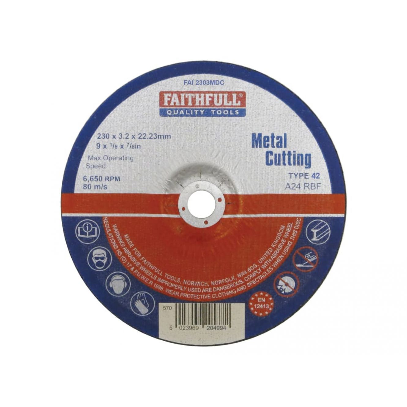 Depressed Centre Metal Cut Off Disc