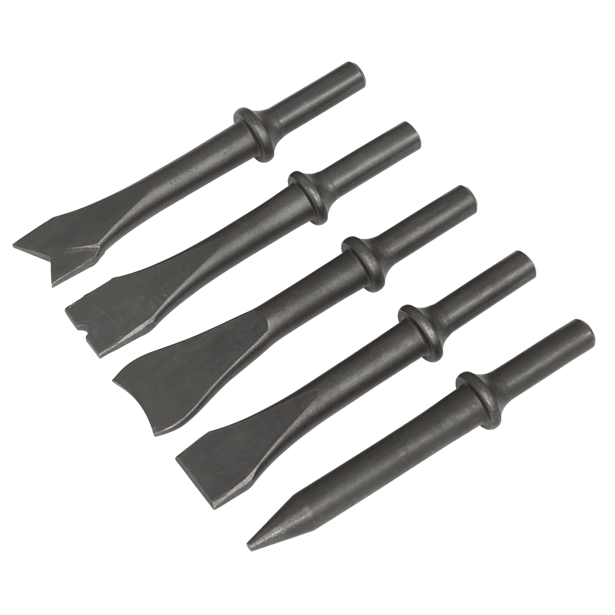 Air Hammer Chisel Set 5pc 120mm .401" Shank SA12C