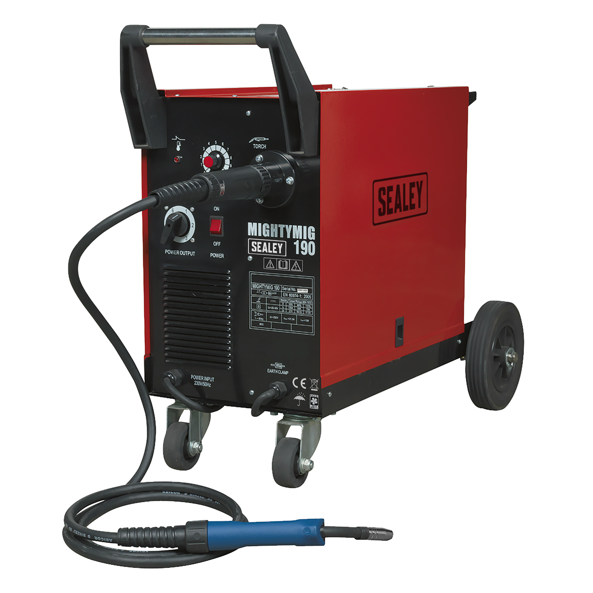 Professional Gas/No-Gas MIG Welder 190A with Euro Torch MIGHTYMIG190