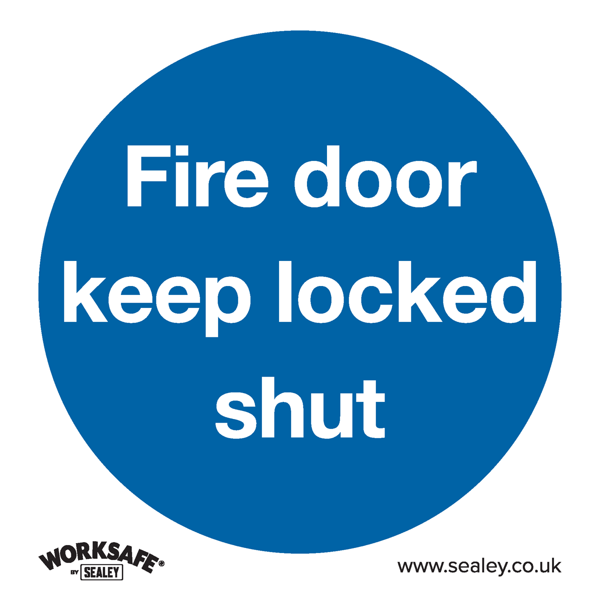 Mandatory Safety Sign - Fire Door Keep Locked Shut - Rigid Plastic SS4P1