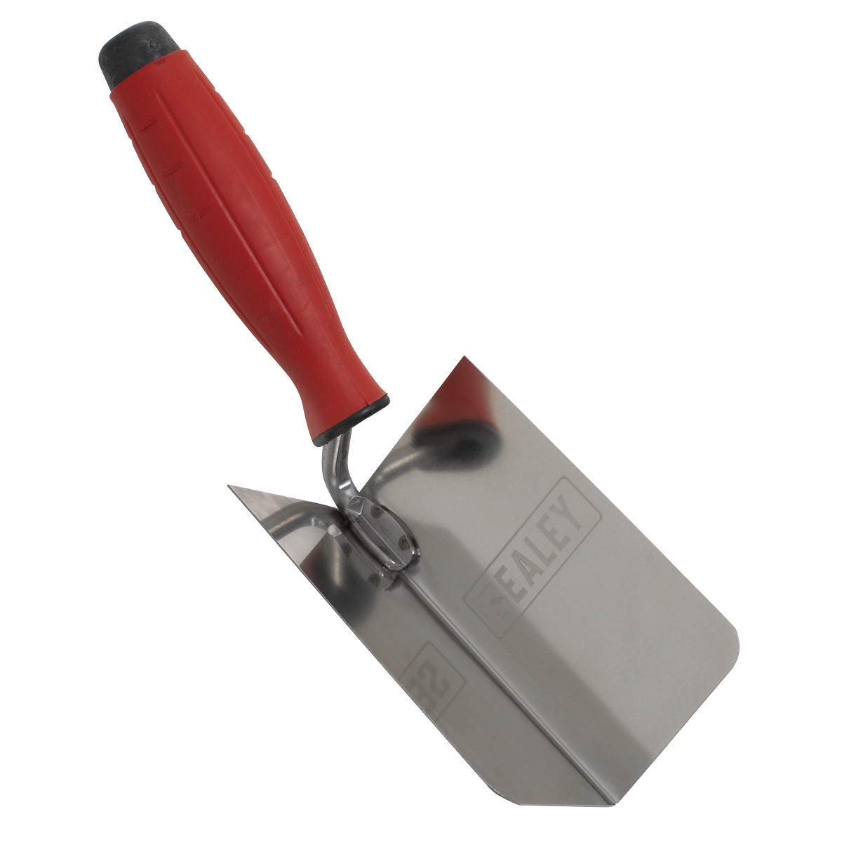 Stainless Steel Internal Corner Trowel - Rubber Handle - 120 x 60mm T1802