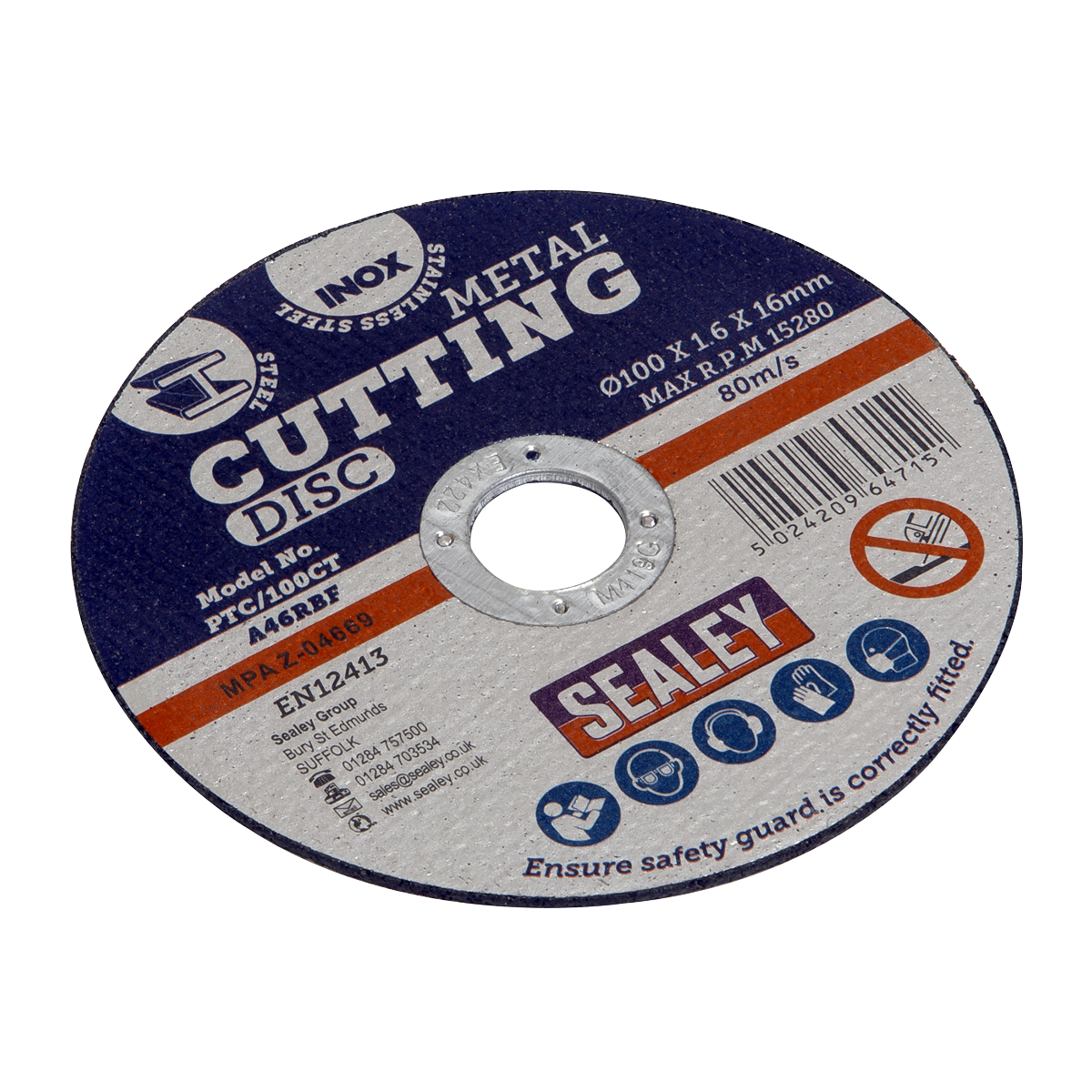 Cutting Disc Ø100 x 1.6mm Ø16mm Bore PTC/100CT