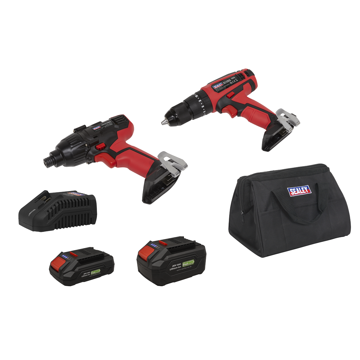 2 x SV20 Series Cordless Power EU Tool Kit 20V Euro Plug - 2 Batteries CP20VDDCOMBOEU