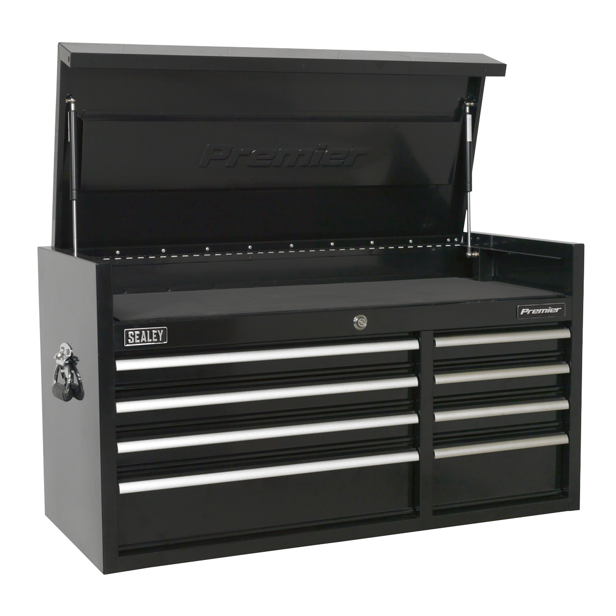 Topchest 8 Drawer 1040mm Heavy-Duty Black PTB104008