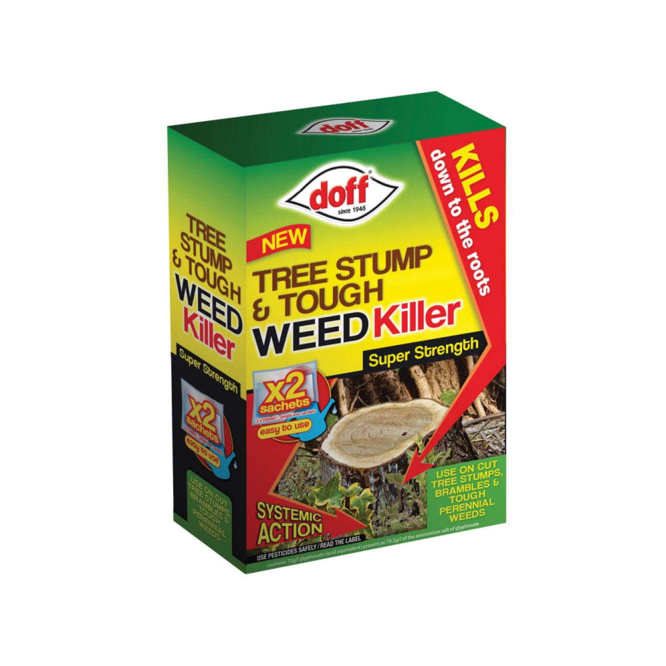 Tree Stump & Tough Weedkiller 2 Sachet DOFFX002