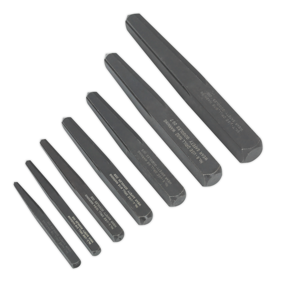 Screw Extractor Set 7pc Square Type AK720