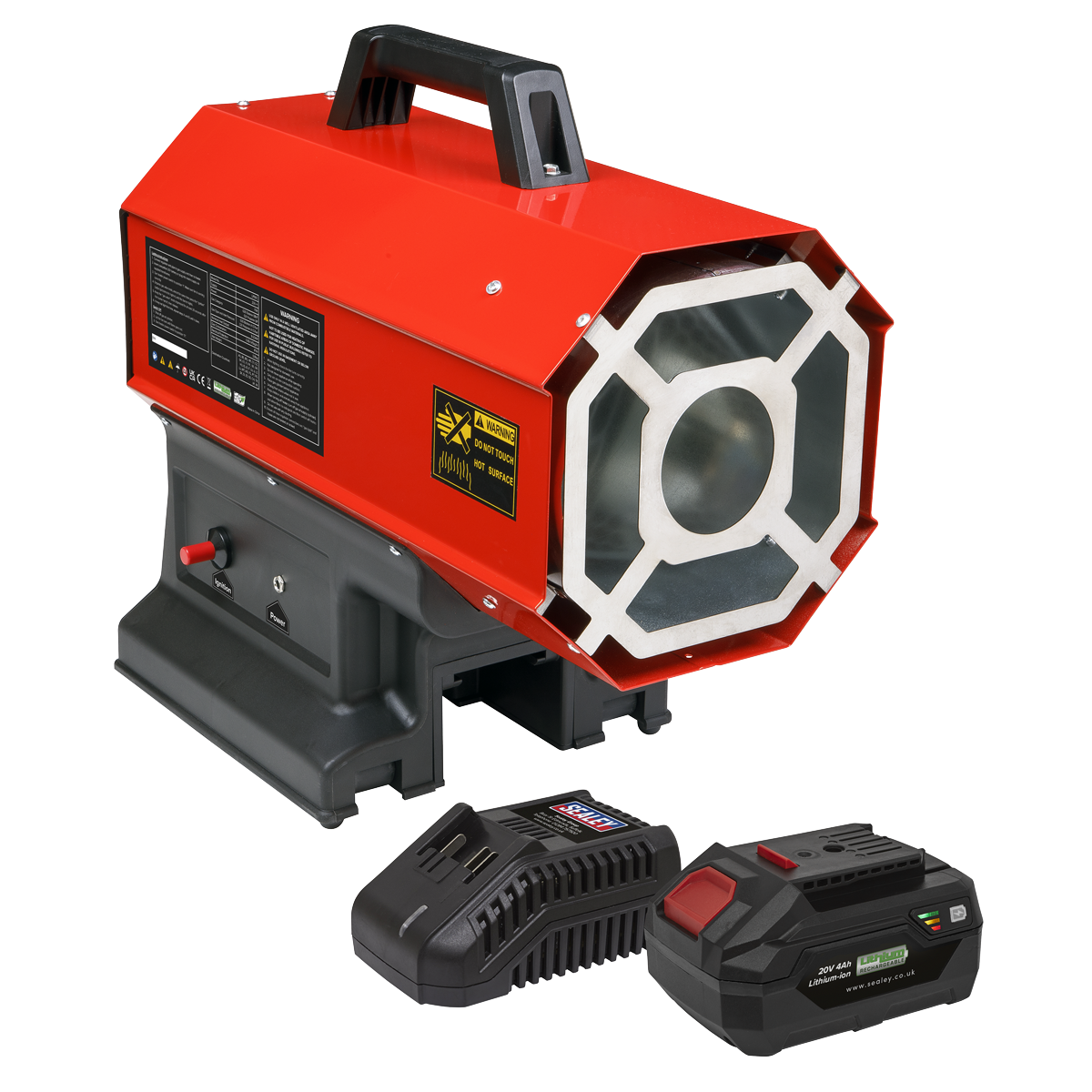 230V Space Warmer® Propane Heater 30,000-68,000Btu/hr (9-20kW) with 20V 4Ah Kit LP69CCOMBO