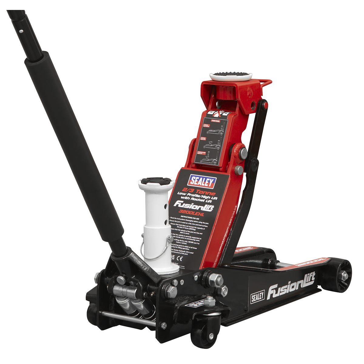 Trolley Jack 2/3 Tonne Low Profile/High Lift with Rocket Lift 3200LEHL