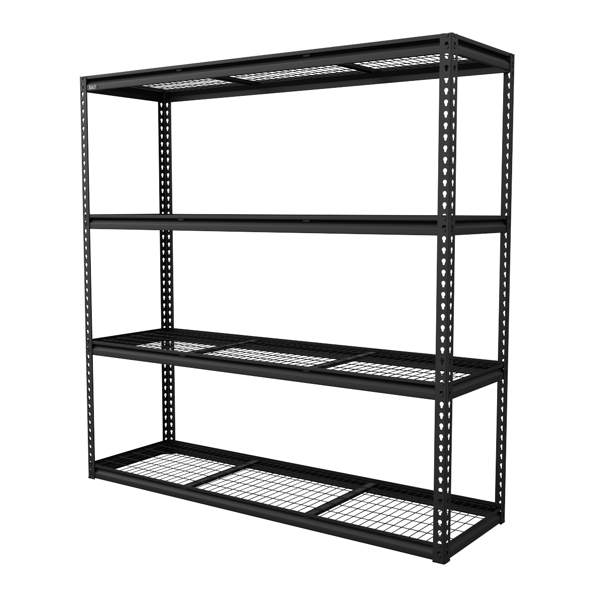Heavy-Duty Modular Racking Unit with 4 Mesh Shelves 300kg Capacity Per Level 1820mm APMR1