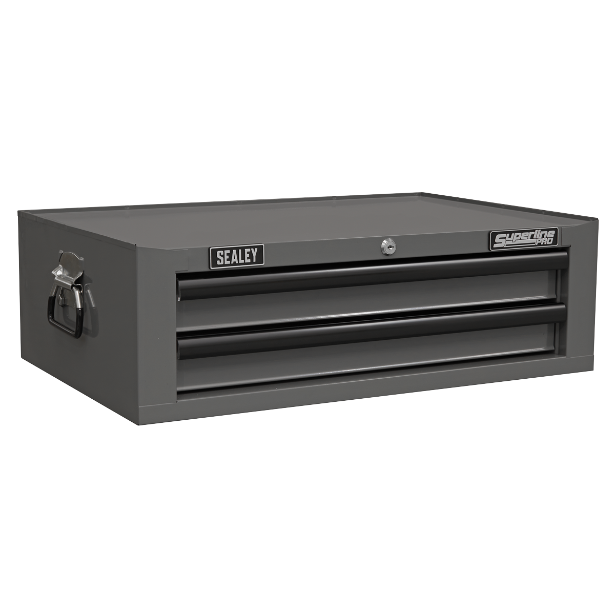 Mid-Box 2 Drawer with Ball-Bearing Slides - Grey/Black AP26029TG
