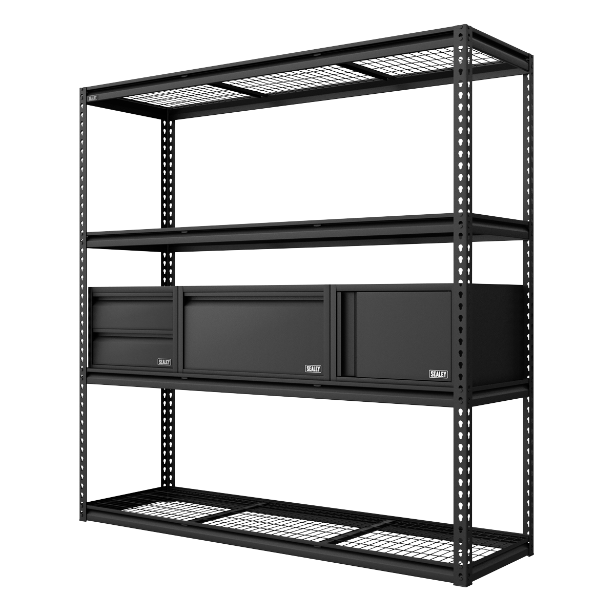 Heavy-Duty Modular Racking Kit with 3 Storage Units APMRCOMBO1