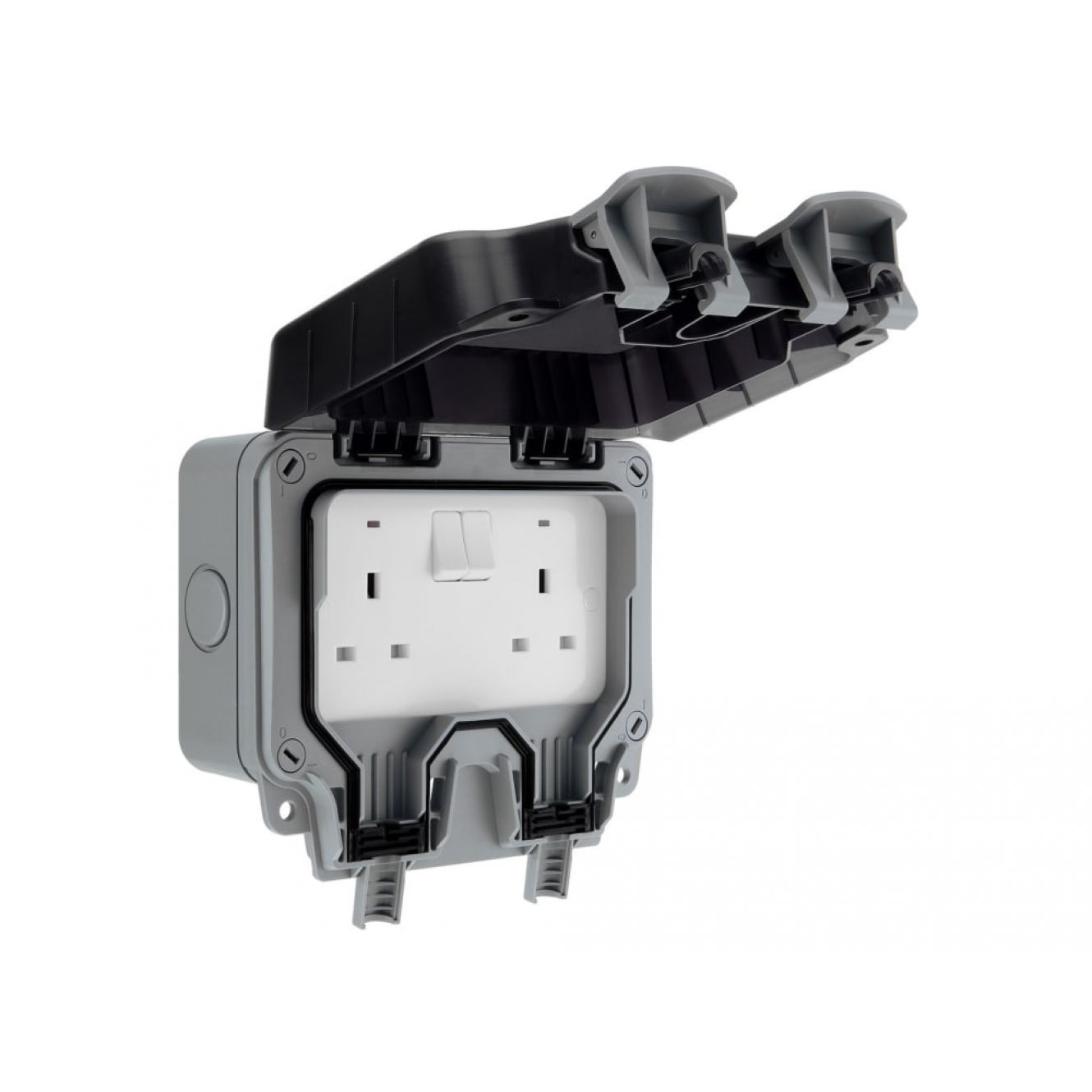 IP66 Weatherproof Outdoor Switched Socket 2-Gang MSTWP22