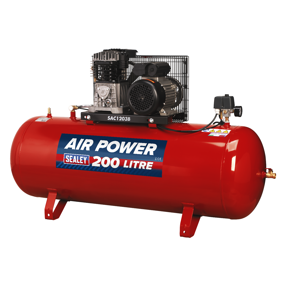 Air Compressor 200L Belt Drive 3hp with Cast Cylinders SAC1203B