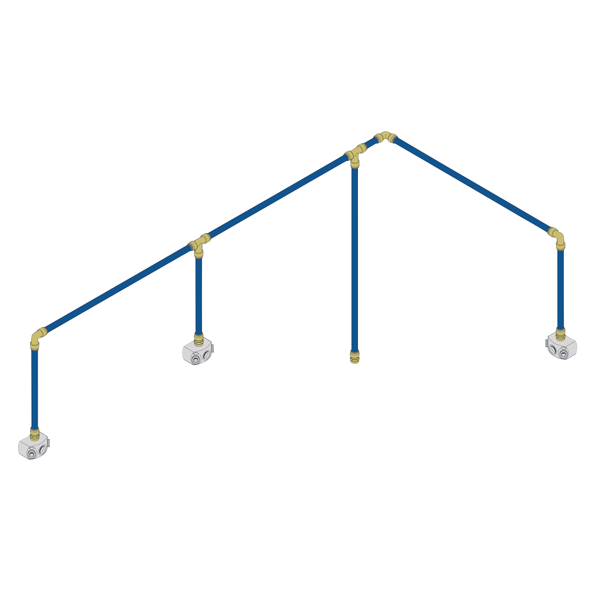 Sharkbite® 18m 3-Drop Air Supply System Kit SBAKIT3
