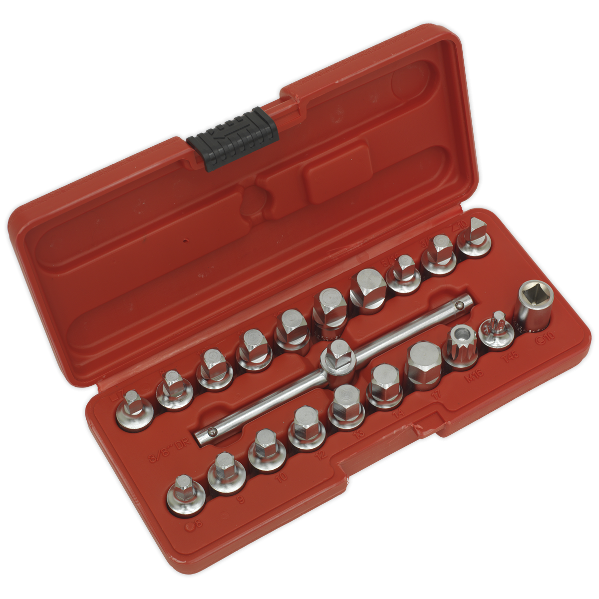 Oil Drain Plug Key Set 21pc 3/8"Sq Drive AK6586