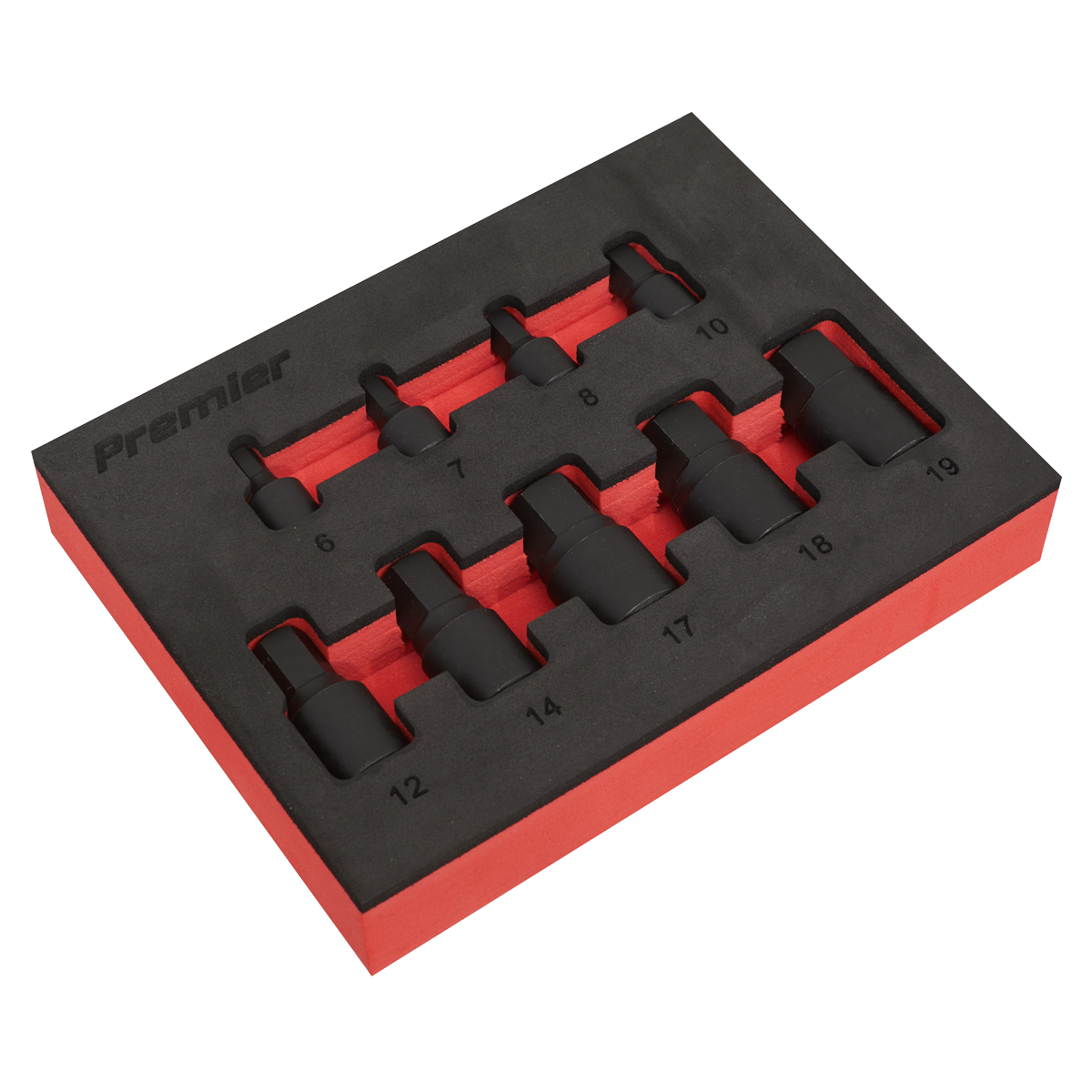 Low Profile Impact Hex Socket Bit Set 1/4" & 3/8" Sq Drive 9pc - Metric AK5525