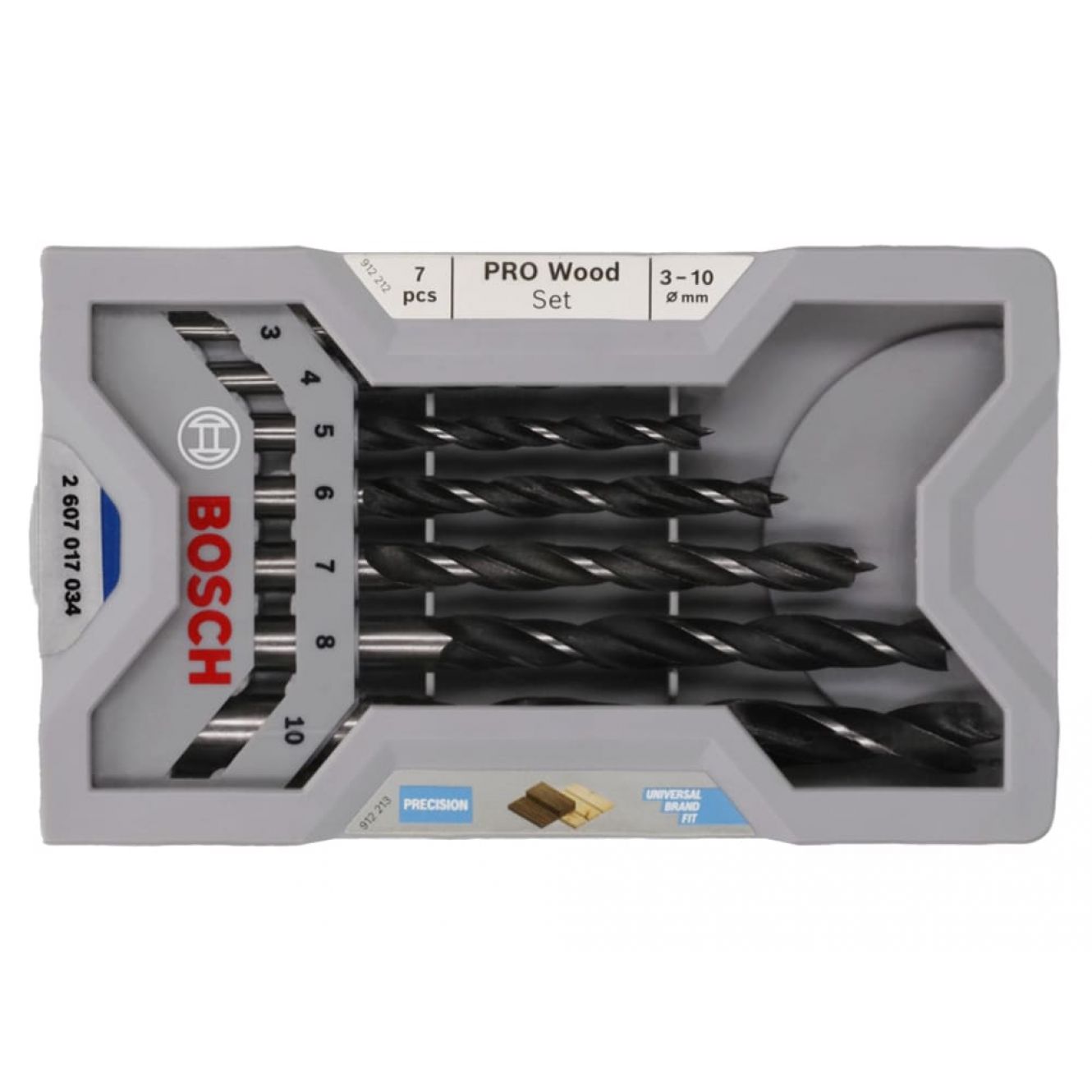 Professional Robust Line Brad Point Drill Bit Set, 7 Piece BPA607017034